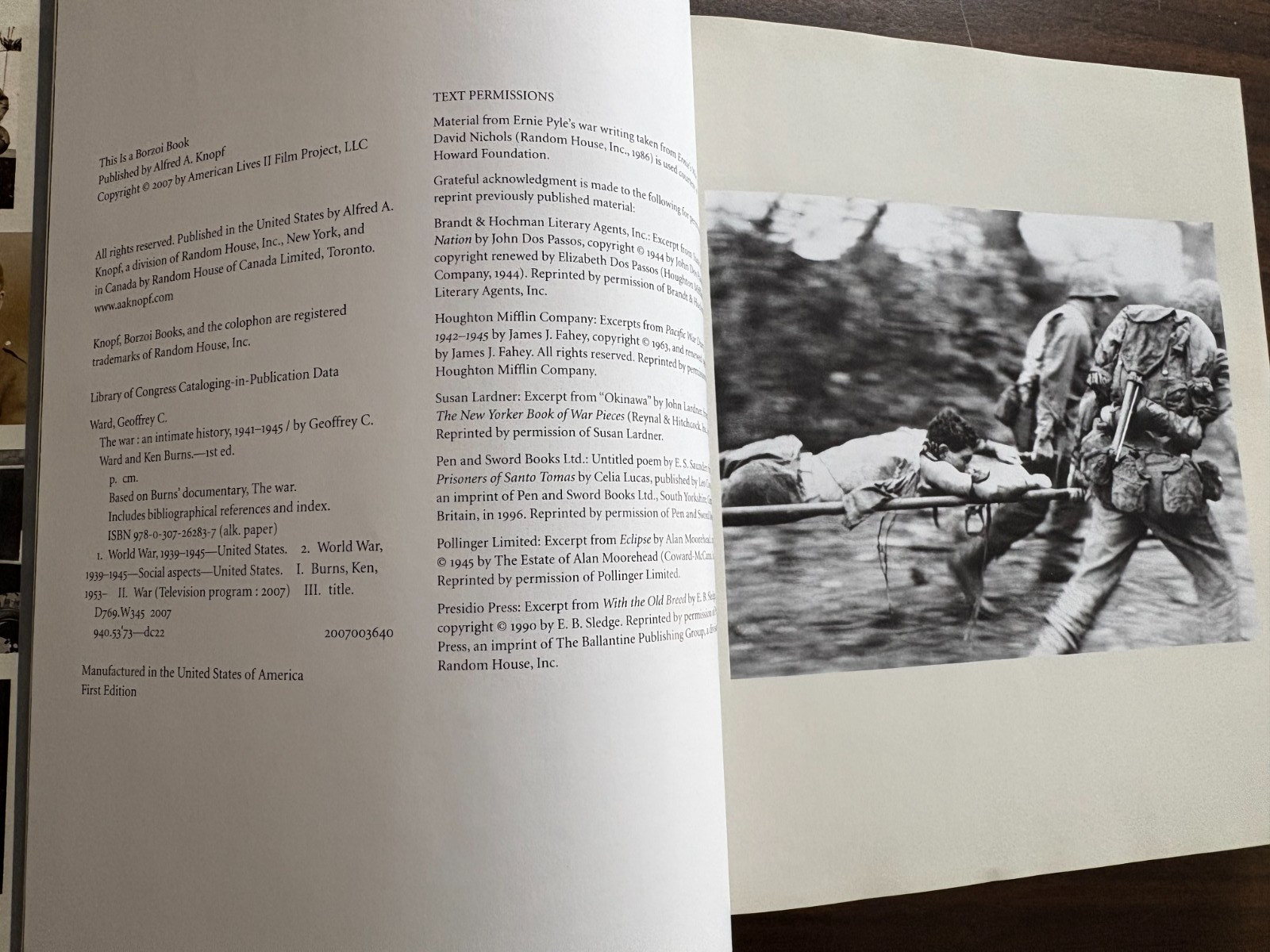 The WAR An Intimate History 1941-1945 – Hardback – First Edition