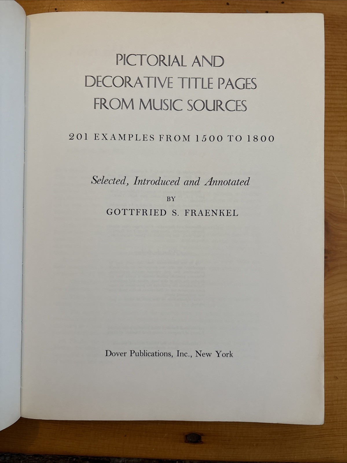 Pictorial and Decorative Title Pages from Music Sources: 200 Examples 1500-1800