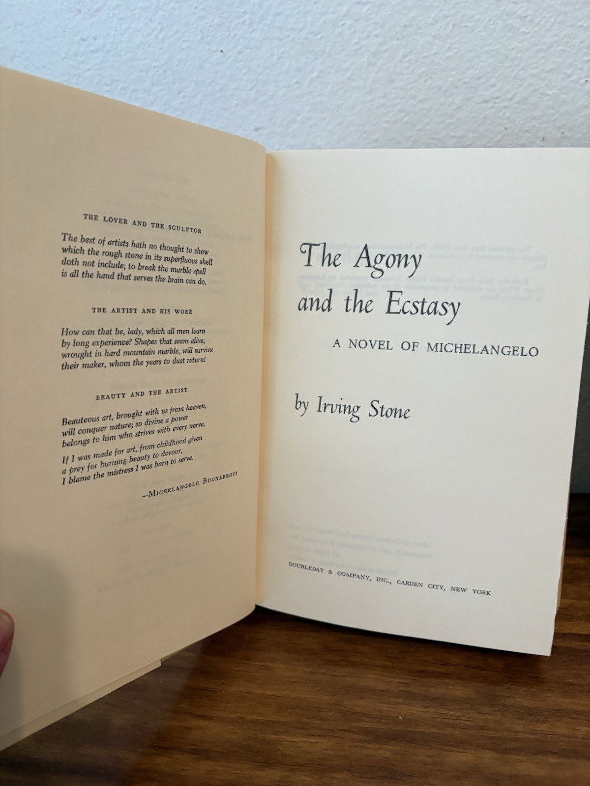 THE AGONY AND THE ECSTASY by Irving Stone, Signed Hardcover w Dust Jacket