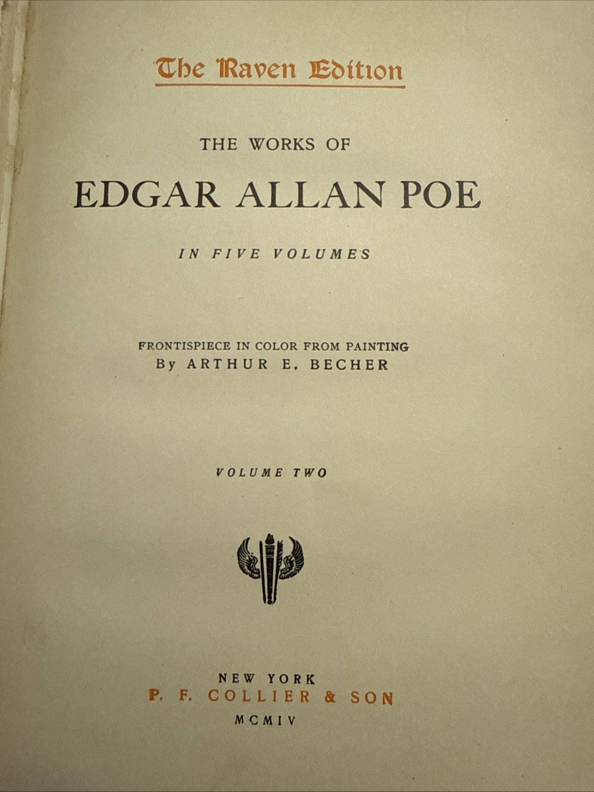 Edgar Allan Poe Raven Edition 1903 In 5 Volumes COMPLETE SET
