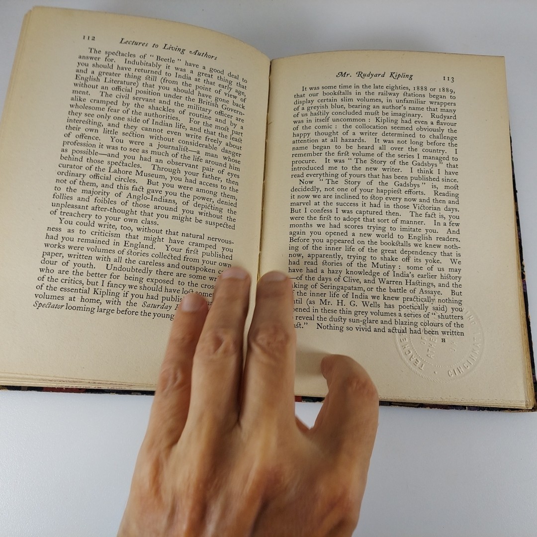 Lectures to Living Authors By Lacon 1925 Houghton Mifflin Illustr HC Ex-Library