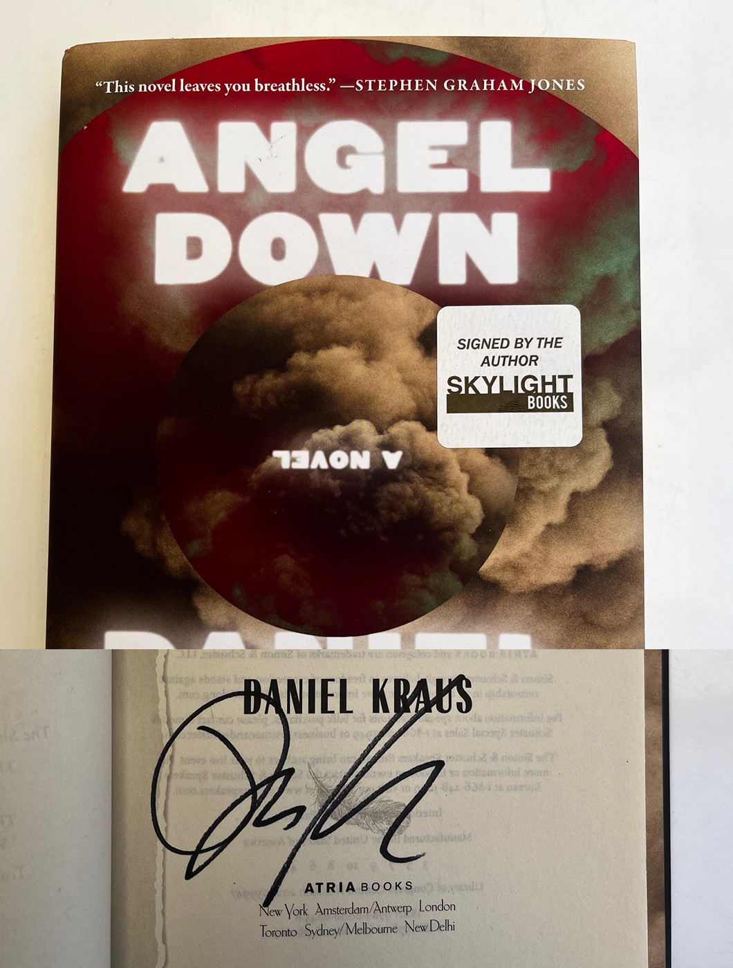 Daniel Kraus, Angel Down! Scarce Signed Pulitzer Prize Winner! Hardcover -Unread