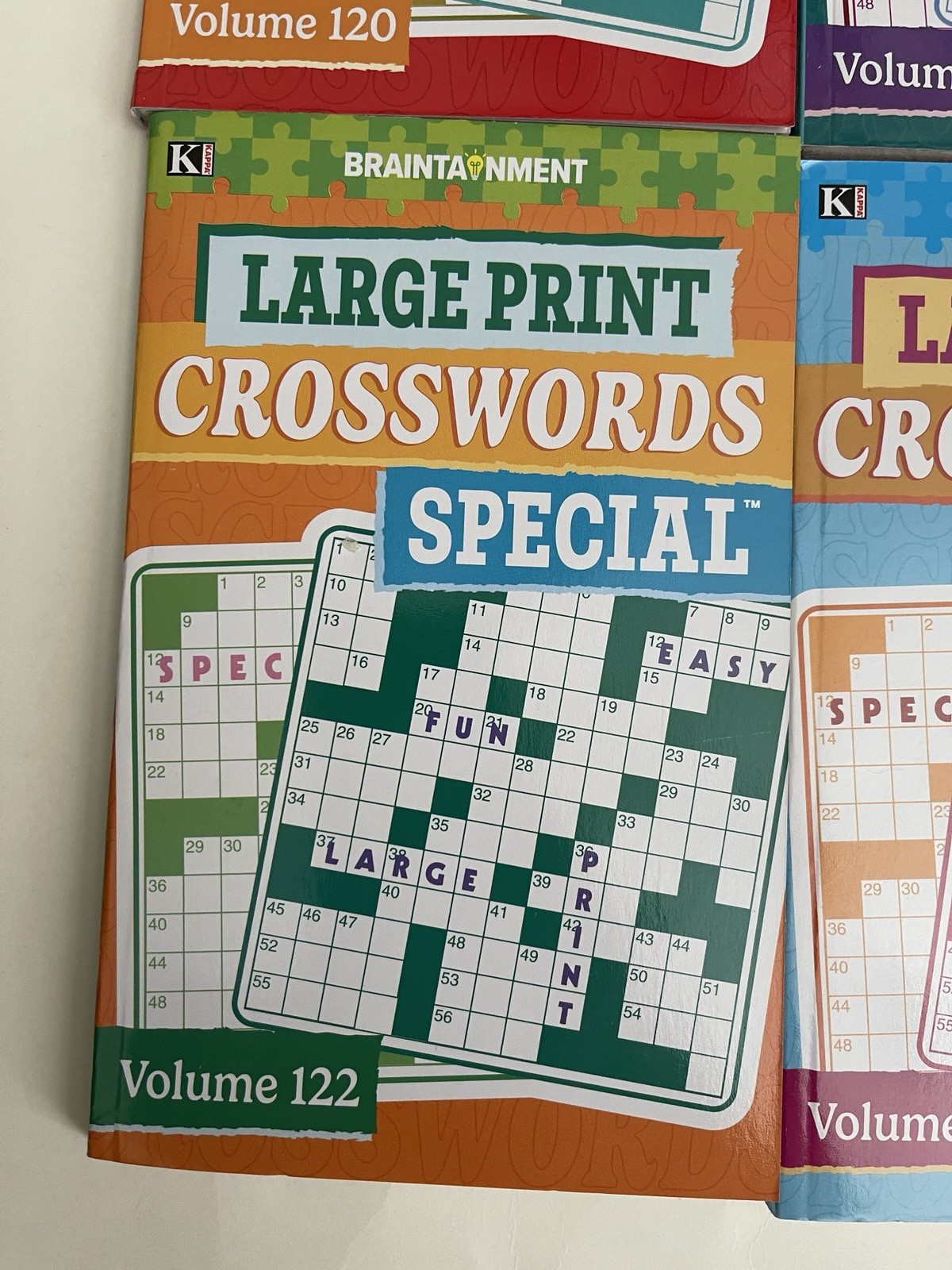 Lot 4 Kappa Large Print Crosswords Special Books Braintainment NEW Free Ship