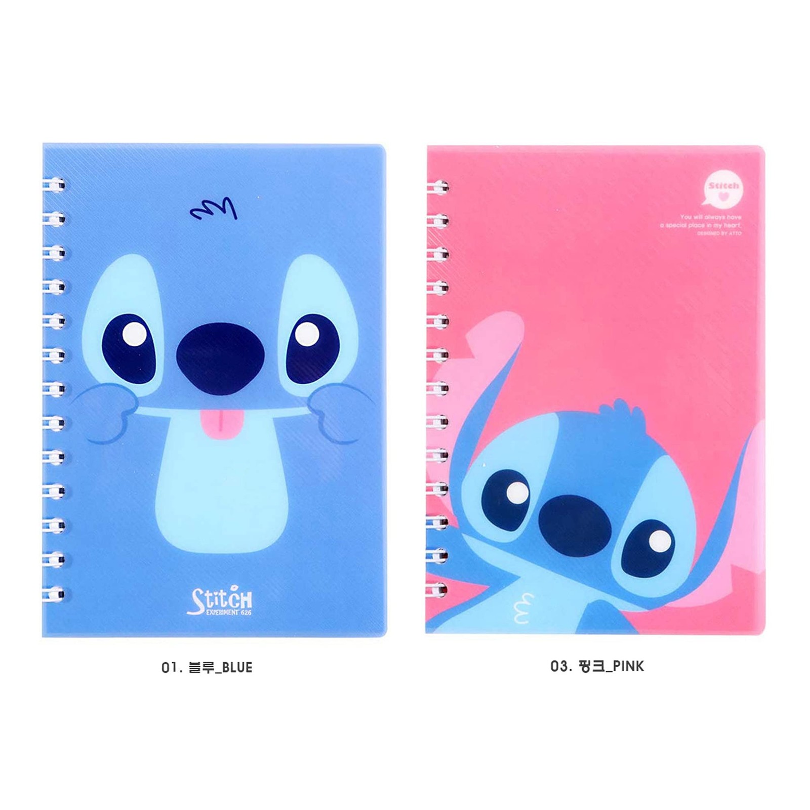 Stitch Character Spring Notebook – Adorable 18.5 x 13.0 cm (7.3 x 5.1 in) Spi…