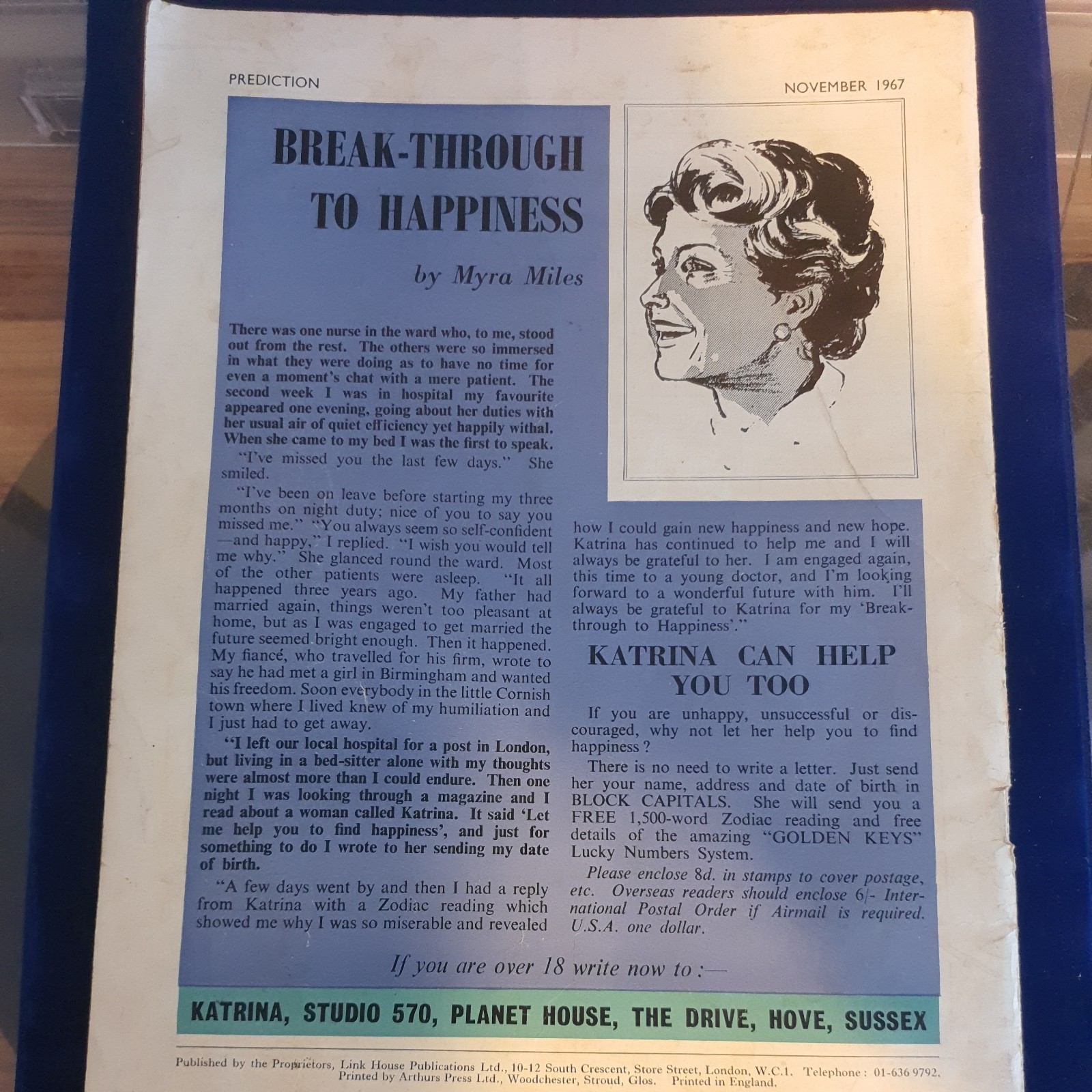 ‘Prediction’ Magazine Publication, November 1967 Volume 33 Number 11, 58 Pages