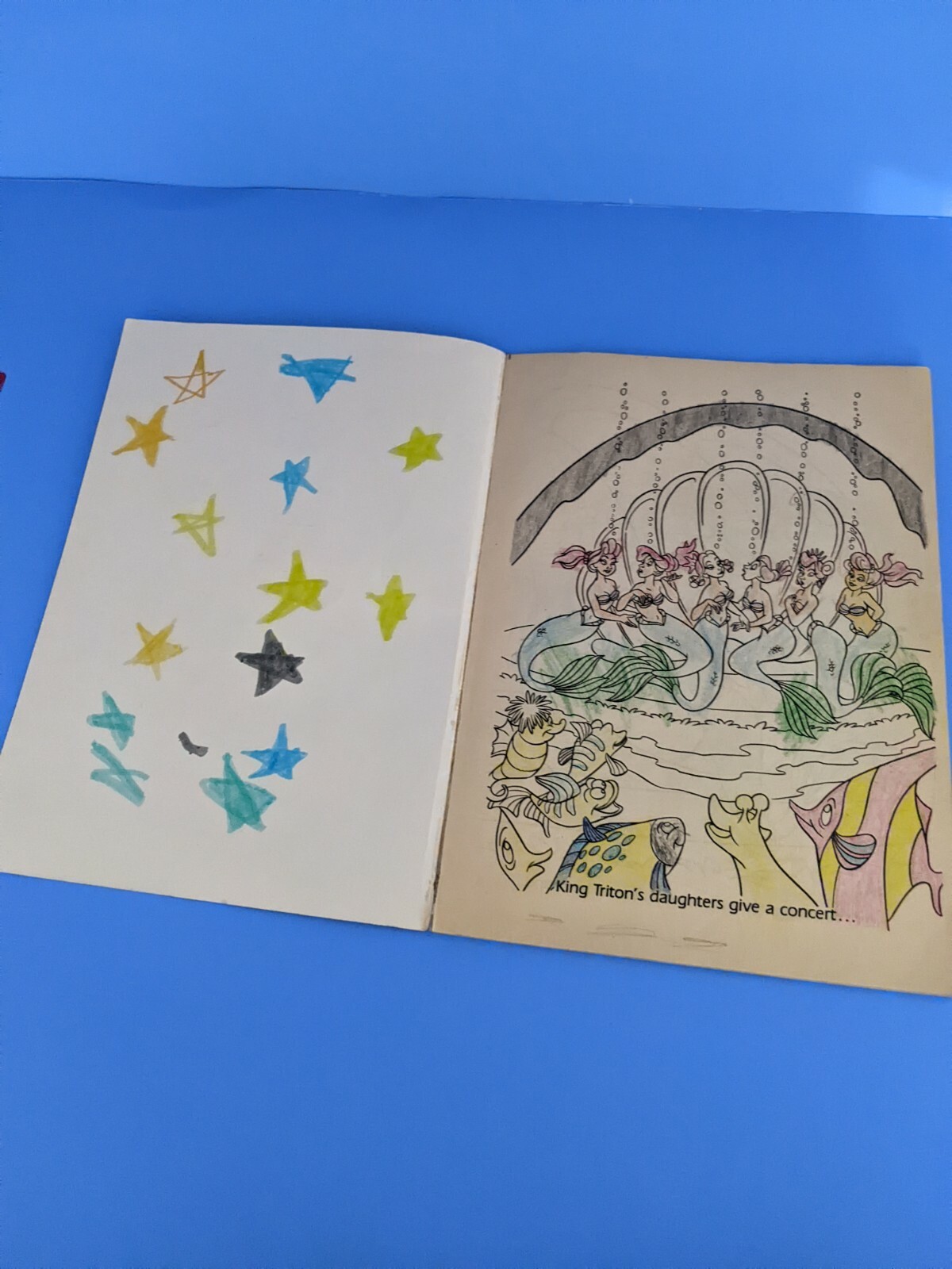 Disneys The Little Mermaid: A Big Coloring Book 1989 Paperback 1138-23