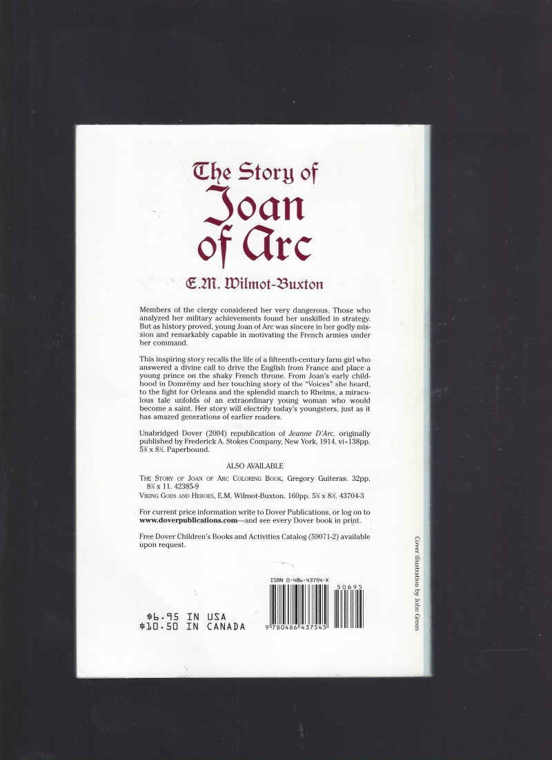 The Story of Joan of Arc (Dover Children’s Classics) Softcover Book of 138 pages