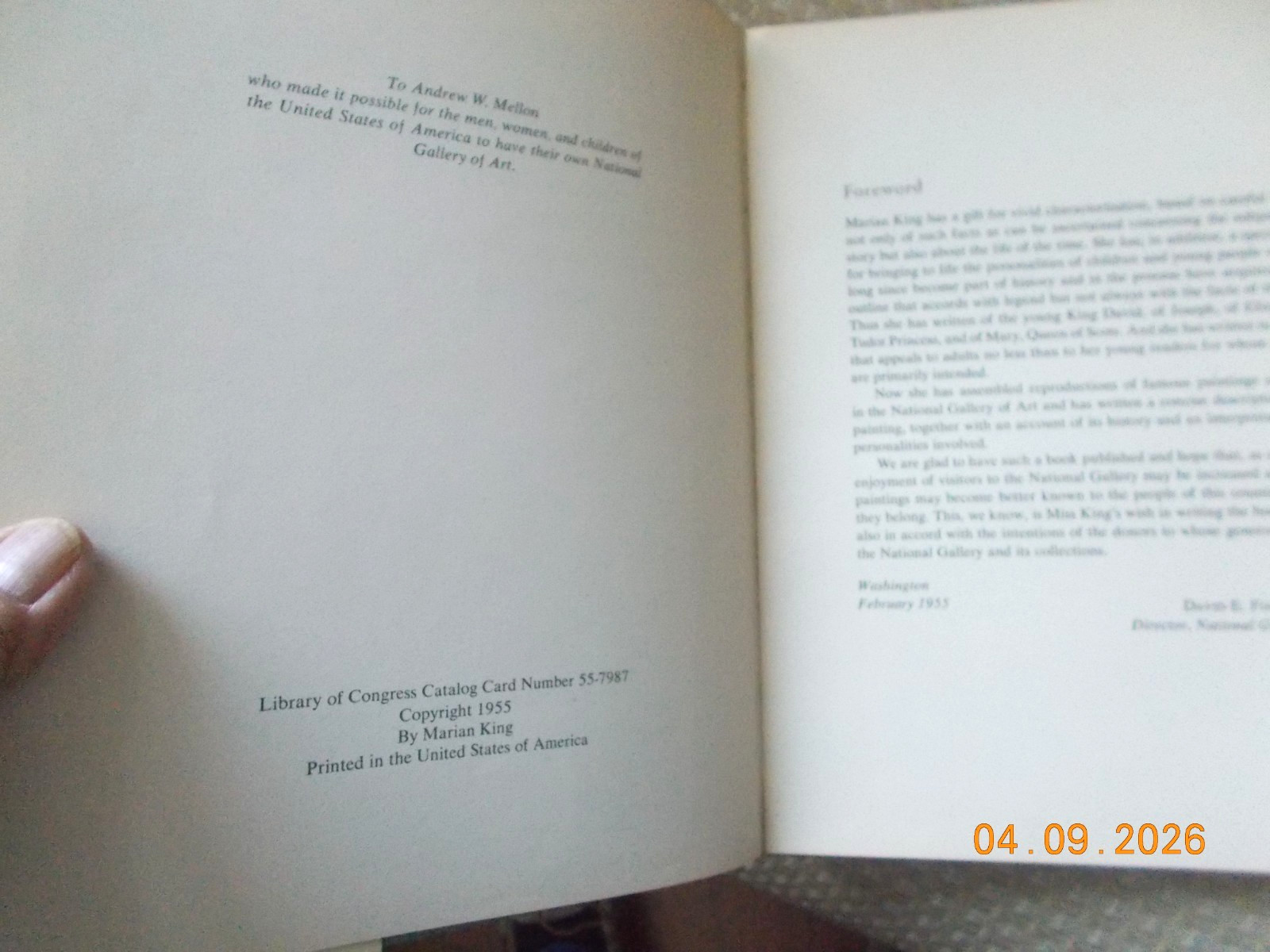 A Gallery of Children, Portraits from the National Gallery of Art HC/DJ 48 Pages