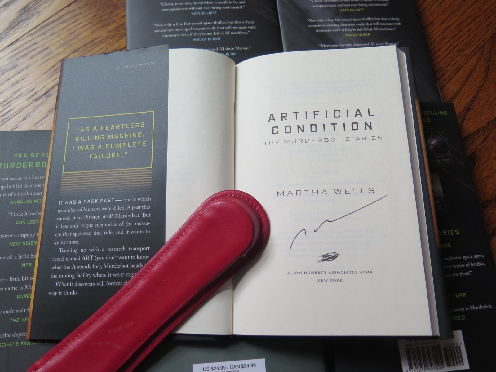 ALL 8 NOVELS SIGNED by Martha Wells | MURDERBOT DIARIES Complete | 1st Editions