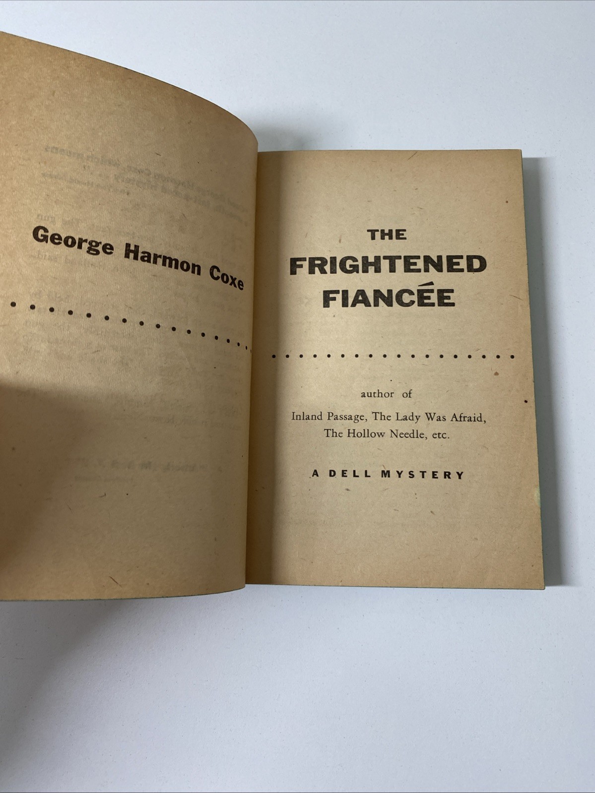 The Frightened Fiancee By George Harmon Coxe 1950 Dell Book 838