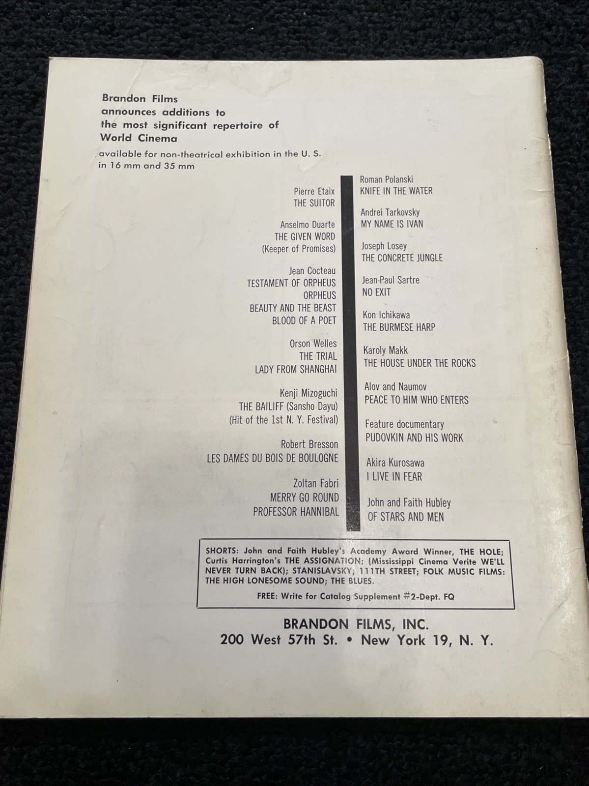 RARE Vintage 1963-1964 Lot Of 4 Film Quarterly Journals UC Press – V10