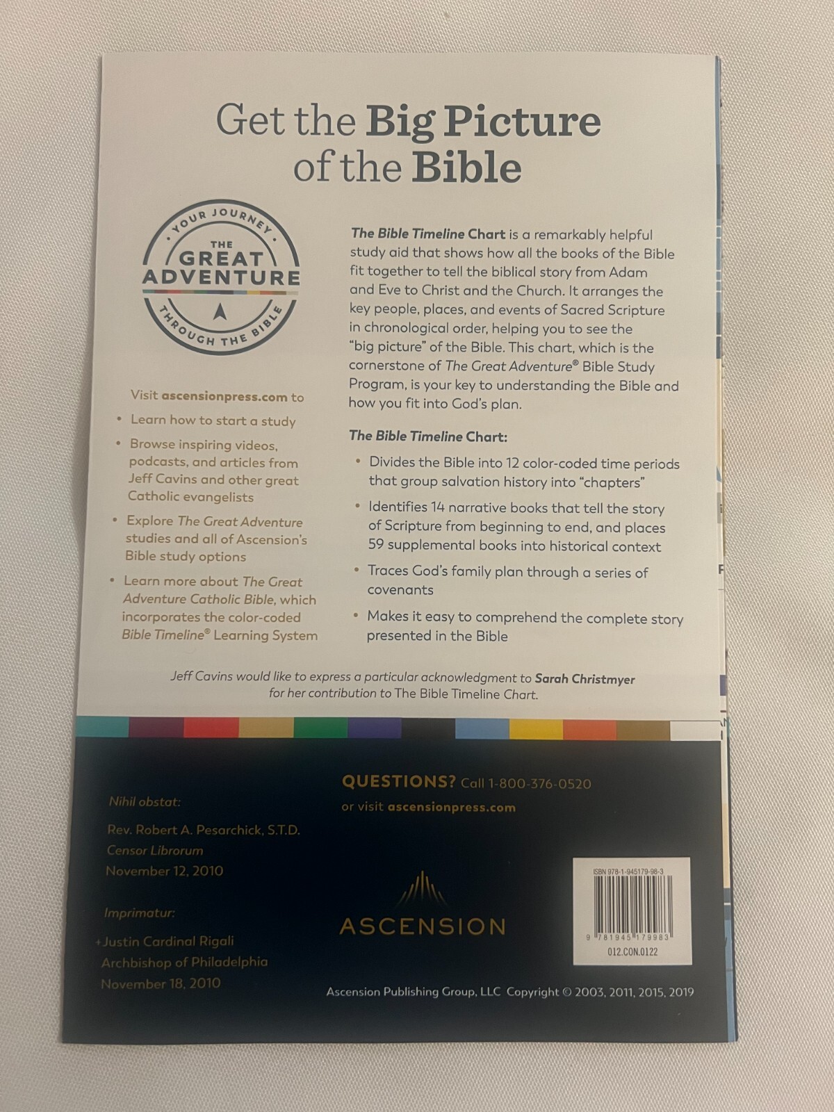 The Great Adventure- The Bible Timeline Chart By Jeff Cavins