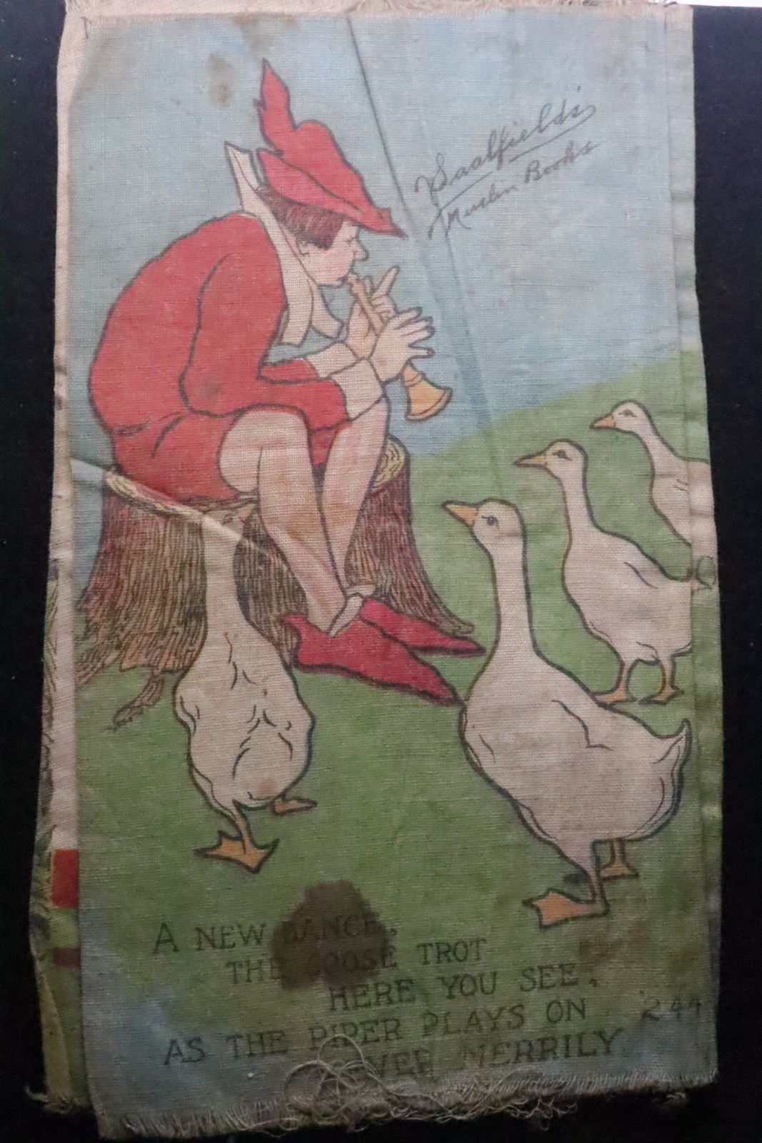 Antique Saalfield Cloth Rag Book My Jumble Book Illustrated Nursery Rhymes
