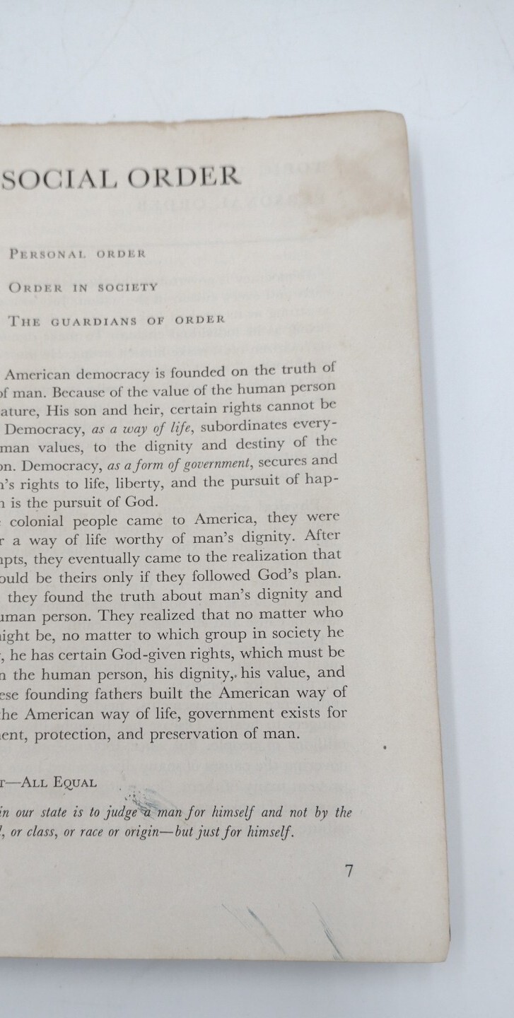 The Christian Citizen His Challenge Hardcover 314 Pages Copyright 1952