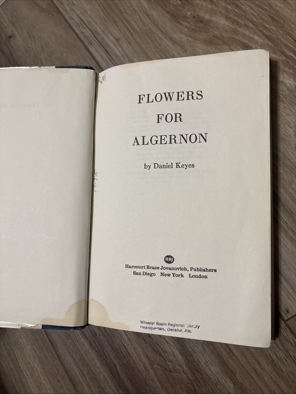 Flowers for Algernon — Daniel Keyes (1966, Hardcover) Ex Library Book