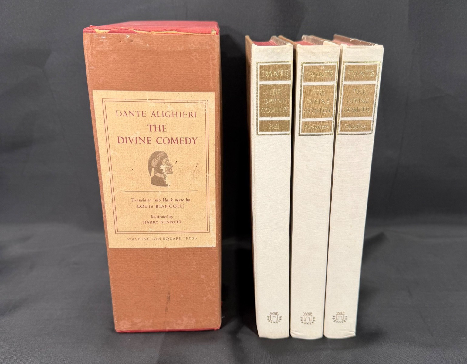 Dante Alighieri The Divine Comedy 3 Vols Washington Square Press 1966 HC Box Set