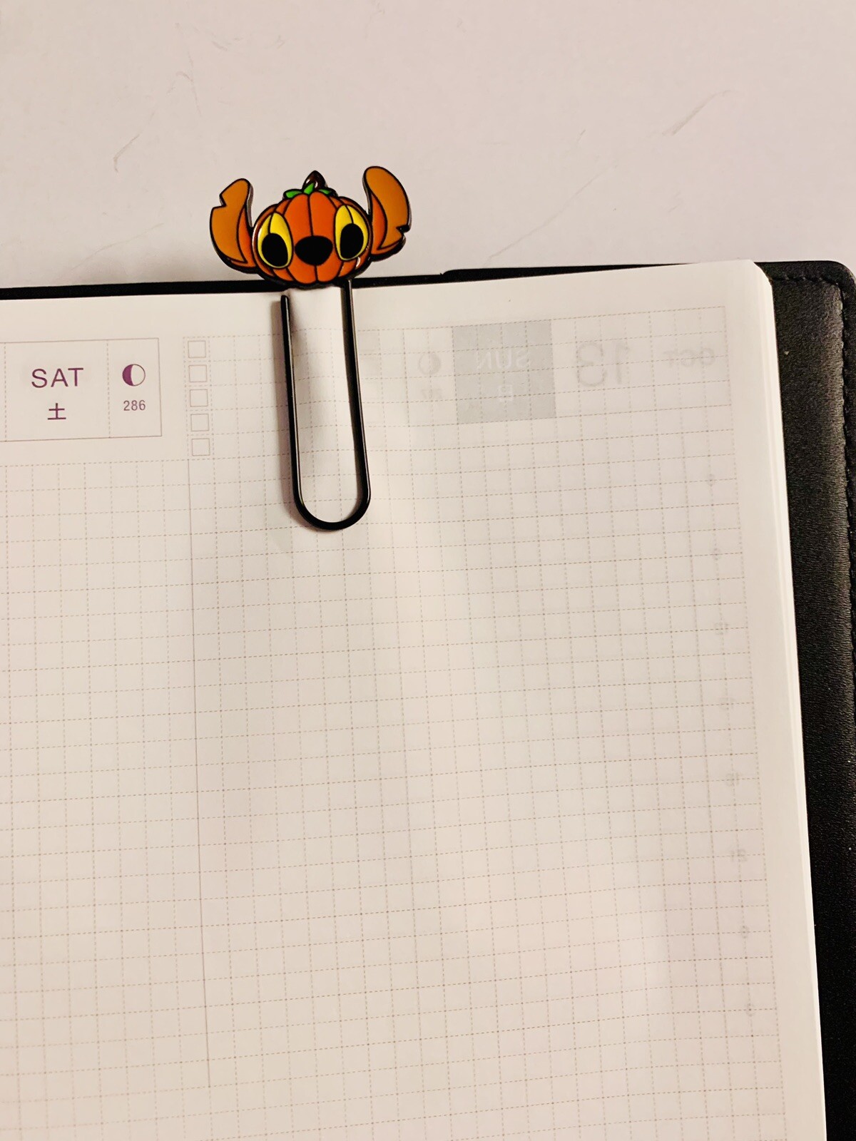 3 Pcs Set Stitch Halloween Bookmark Paperclip Pumpkin Page Marker Kawaii Spooky