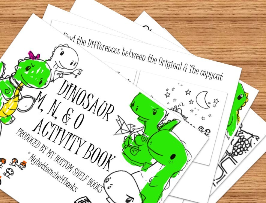 DIGITAL’26 Merrick M N O Child Dinosaur ACTIVITY color BOOK *PRINT REQ’D* 18pgs