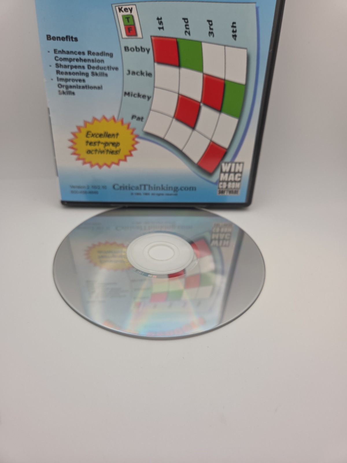 Mind Benders A1 A2 CD-ROM Critical Thinking Co PC Homeschool Bin B