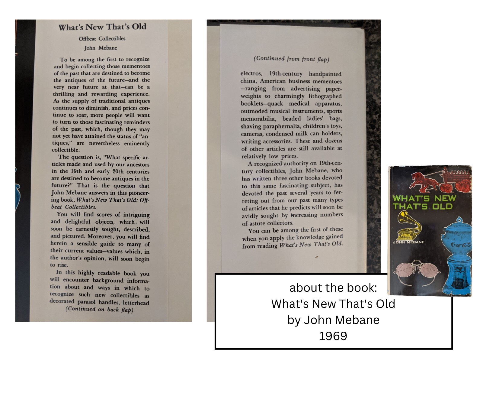 Books on Antique Collecting, Lot of 3; Published 1946, 1969, 1986 (Titles Below)