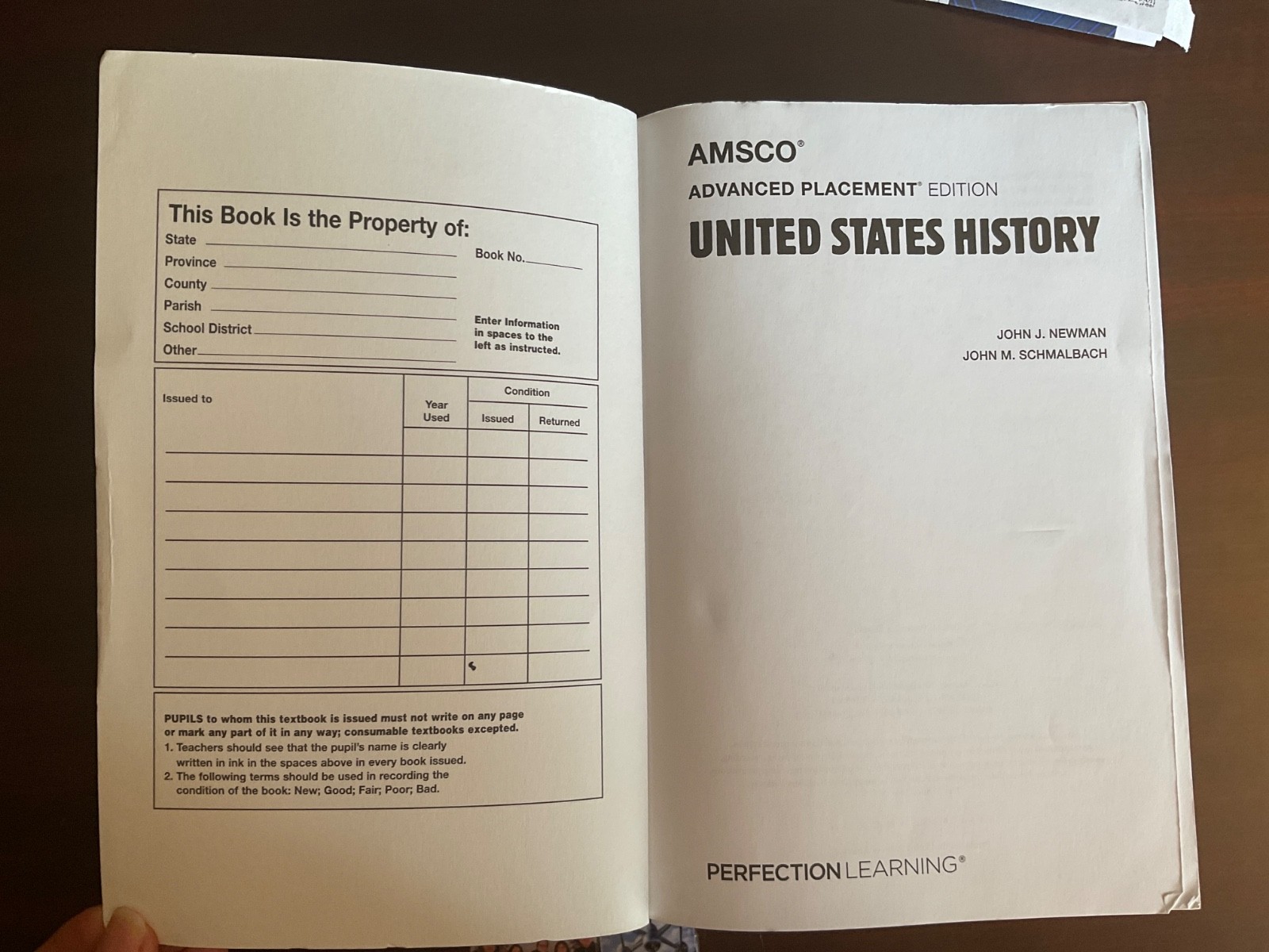 AMSCO Advanced Placement AP United States History Fourth Edition 2026 LIKE NEW