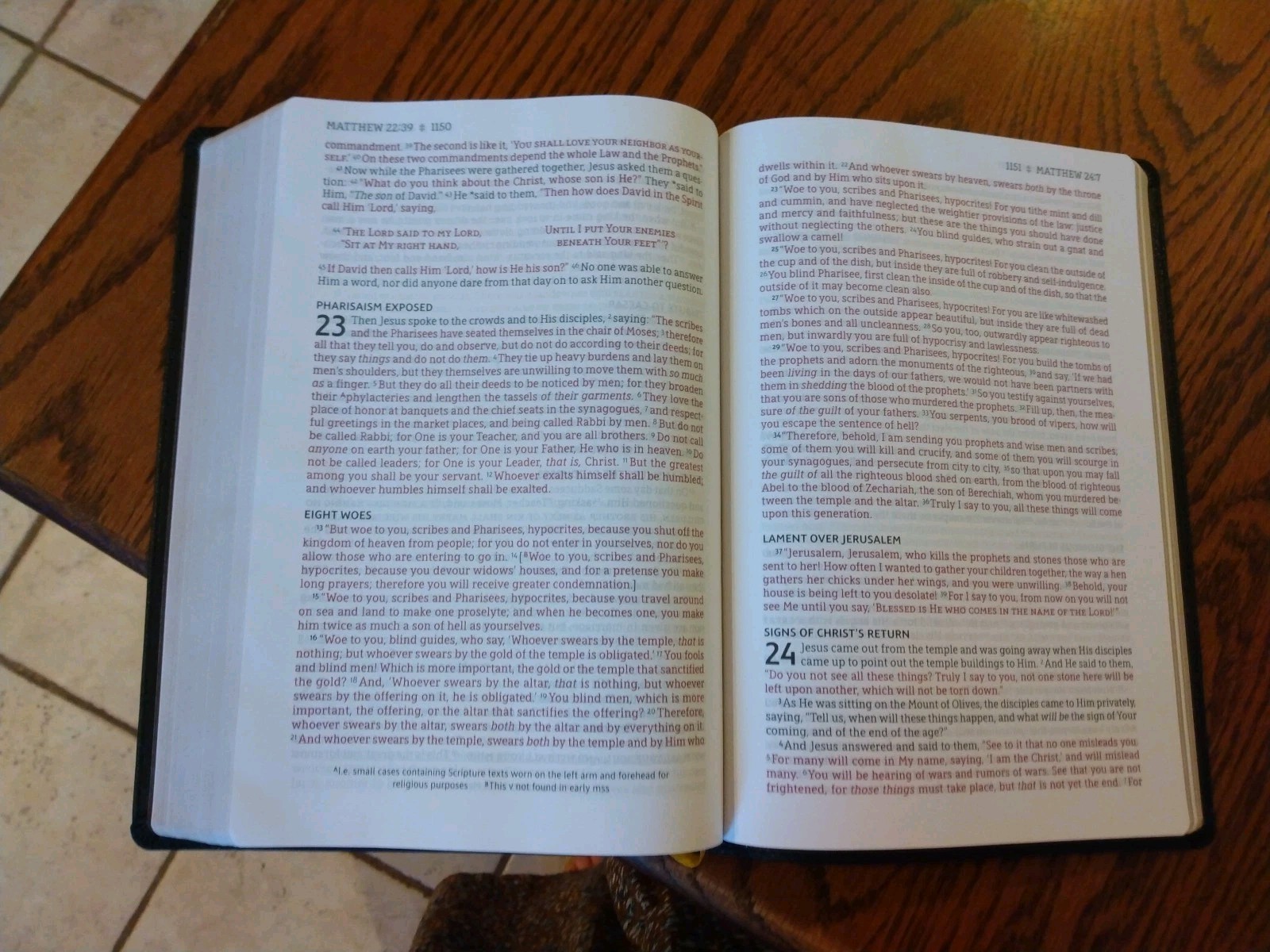 NASB Thinline Bible 1995 Text LARGE PRINT~ retail $54.99~ Black Leathersoft