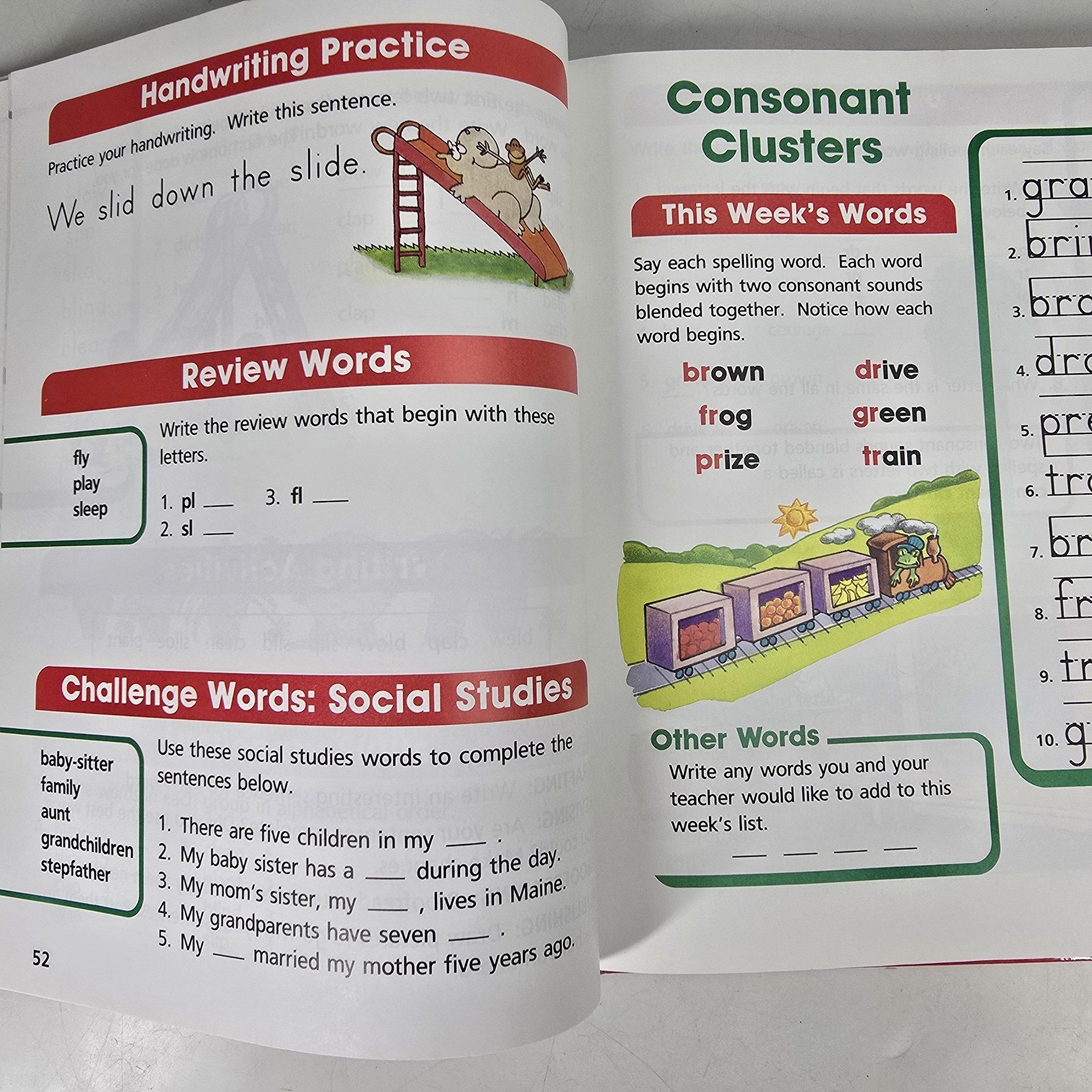 Spelling Vocabulary And Writing Macmillan McGraw-Hill HC Book Textbook