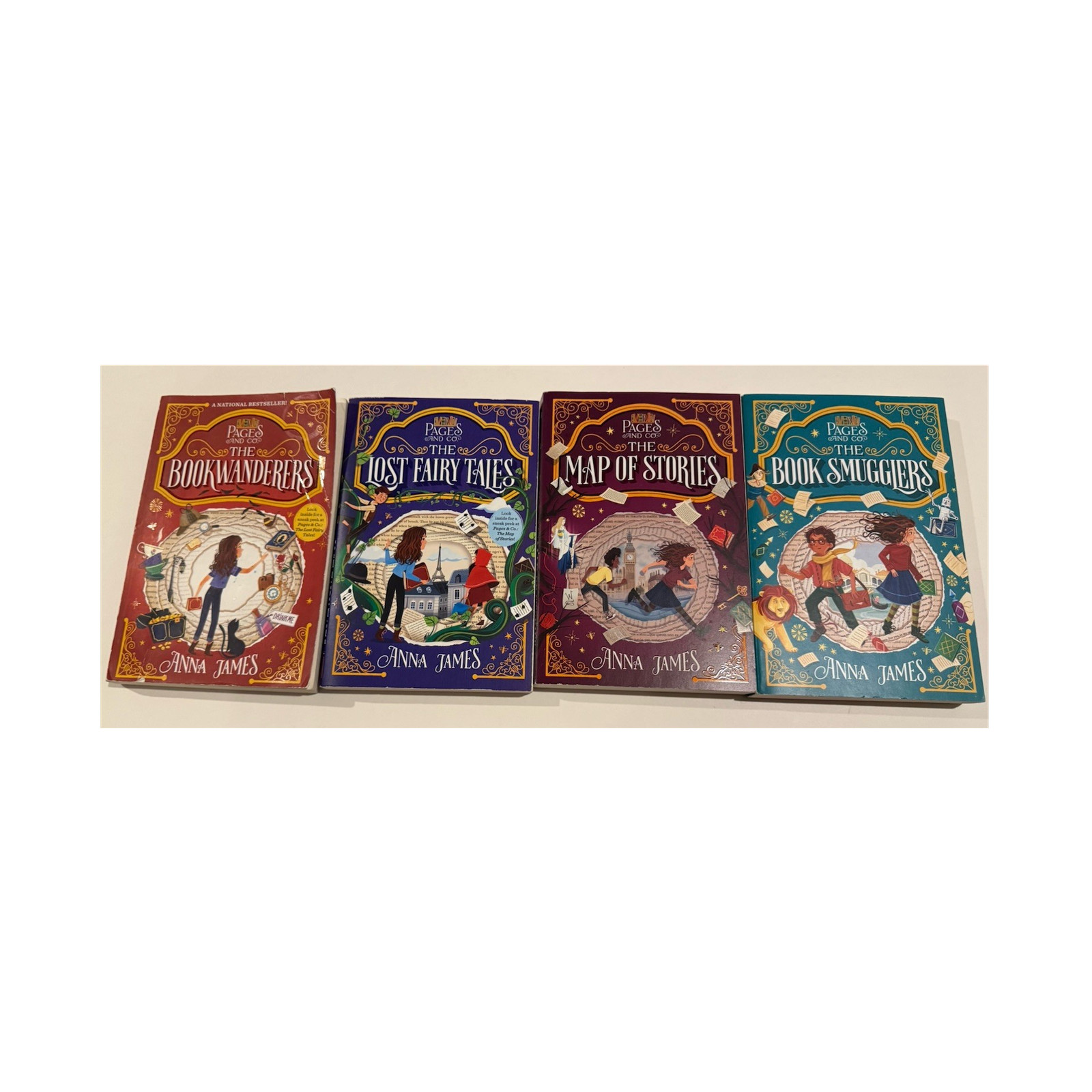Lot of 4 Pages and Co Bookwanderers Series Books 1-4, Paperback – great series!