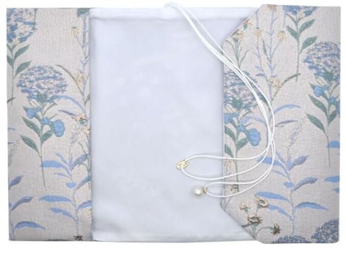 Handmade A5 Book Cover | Fixed Non-Stretch Fabric Sleeve 8.3in Dandelions Blue