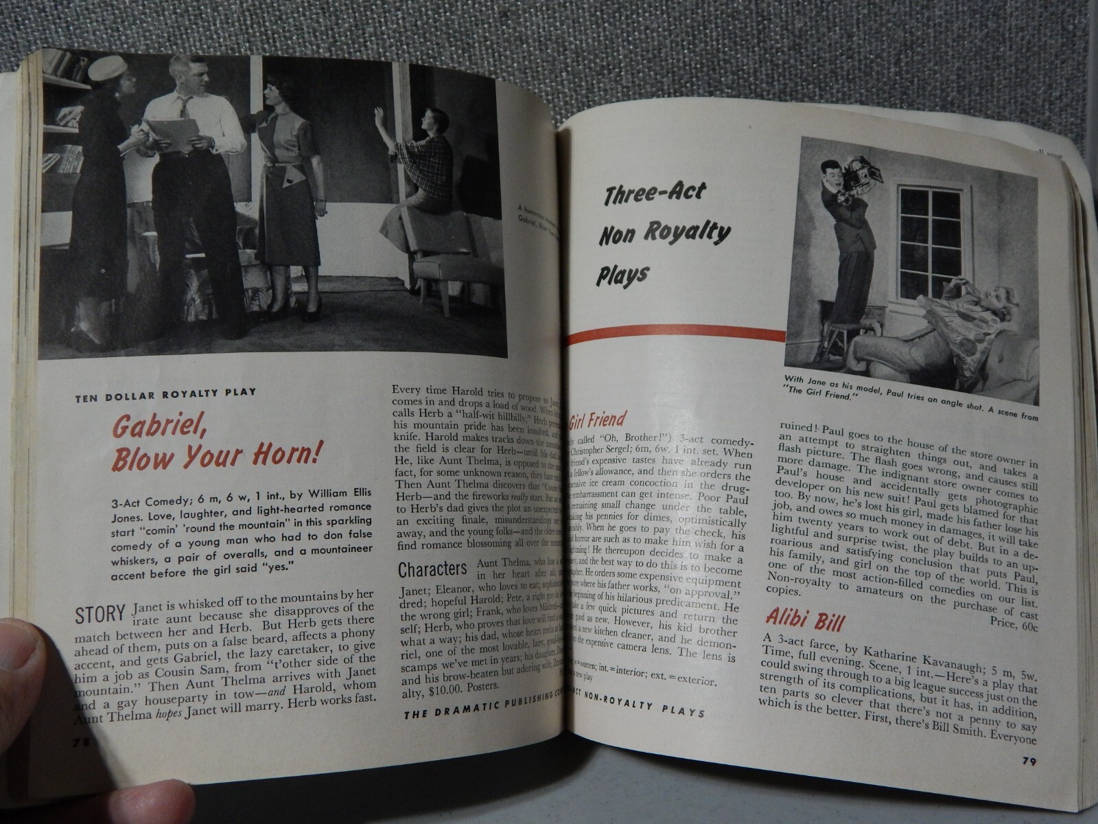 Rare – 1953 COMPLETE CATALOGUE OF PLAYS – Paperback Acceptable – 144 Pages