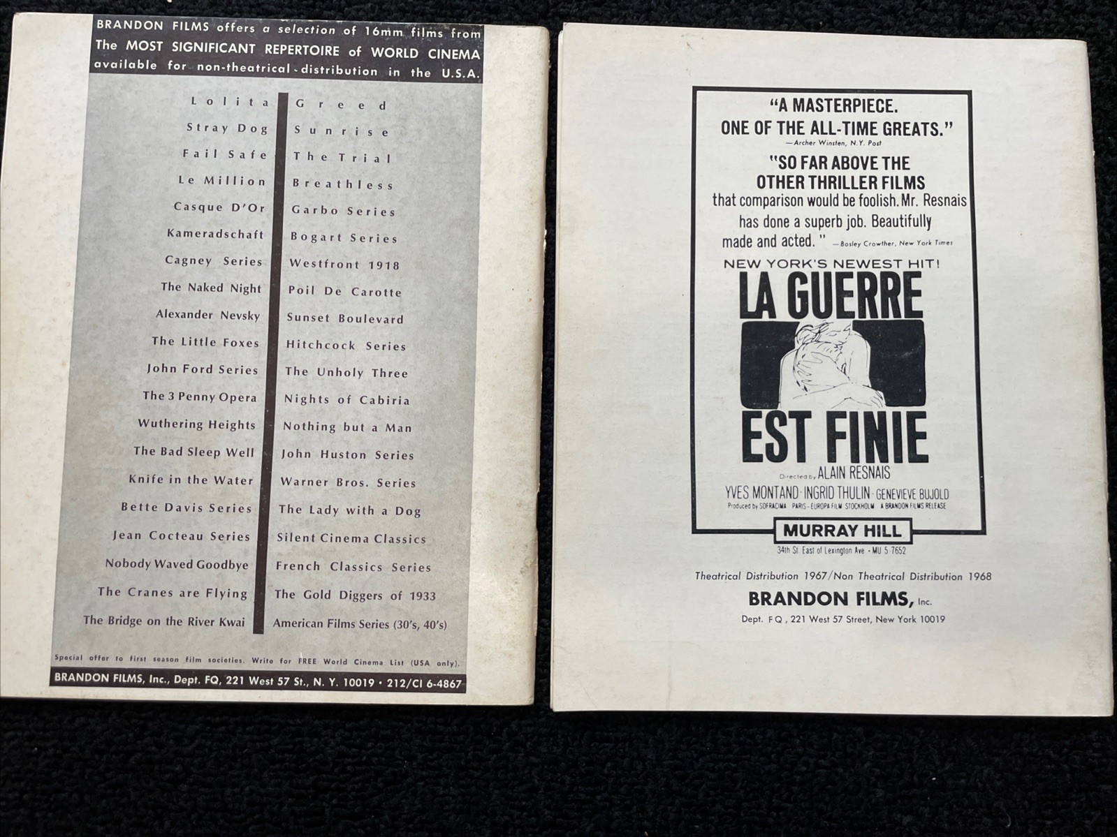 RARE Vintage 1966-1969 Lot Of 6 Film Quarterly Journals UC Press – V10