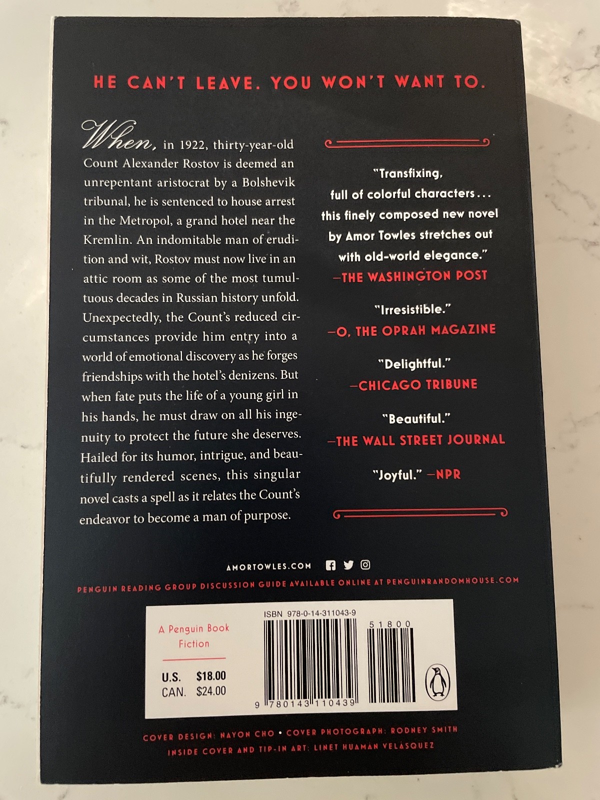 A Gentleman in Moscow -by Amor Towles New PB