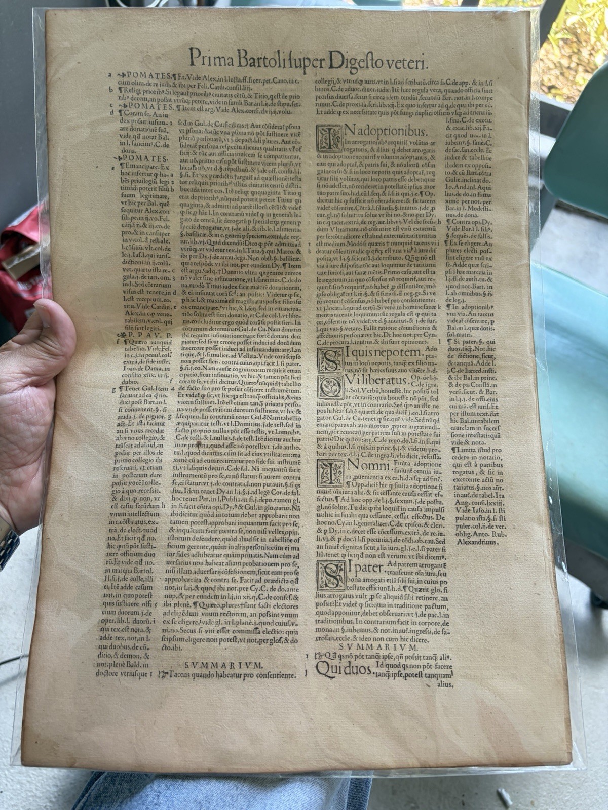 Antique Original 16th Century 1500’s Large 16.5×11 Inch Italian Book Pages 8