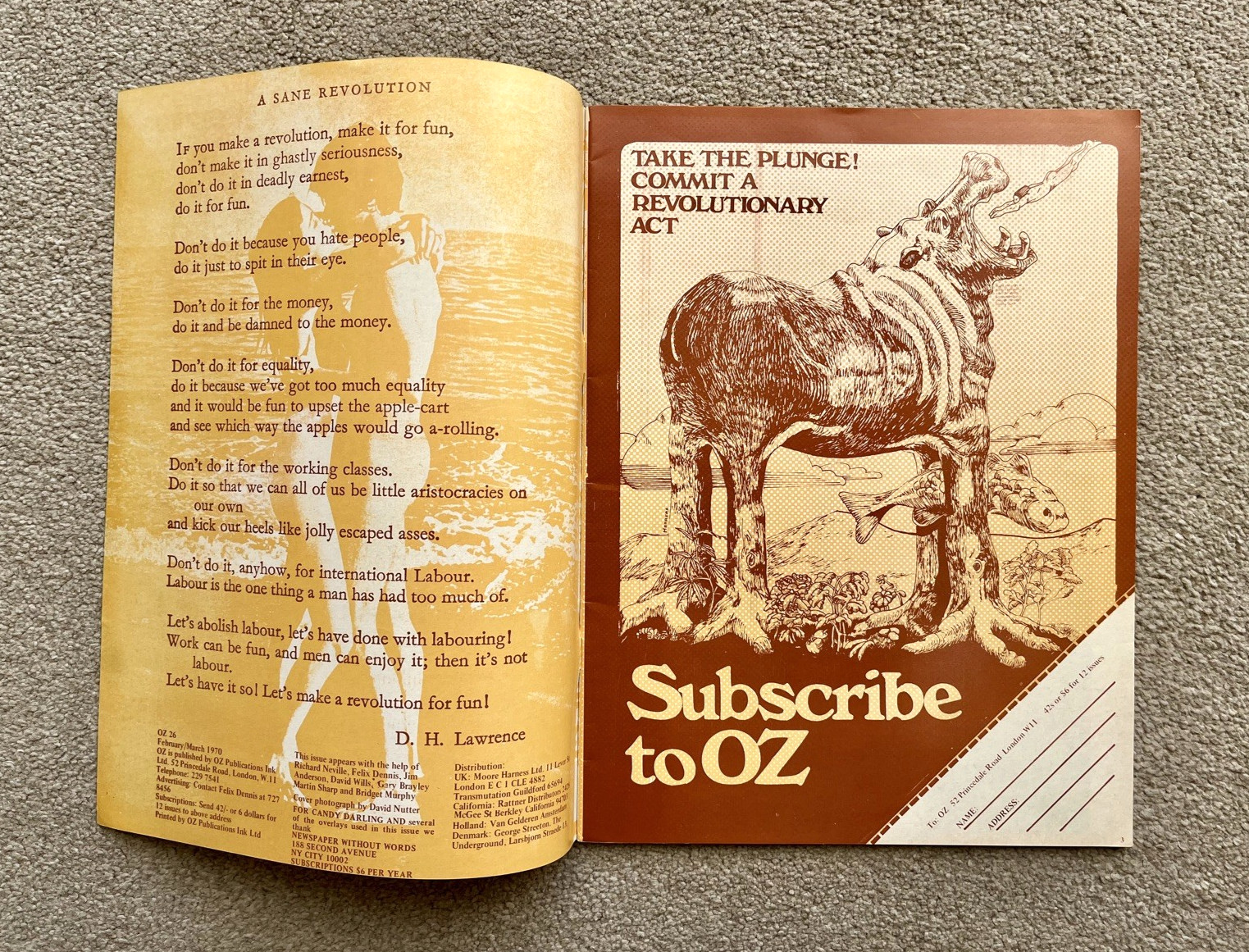 OZ MAGAZINE No.26 with Print Mint insert.