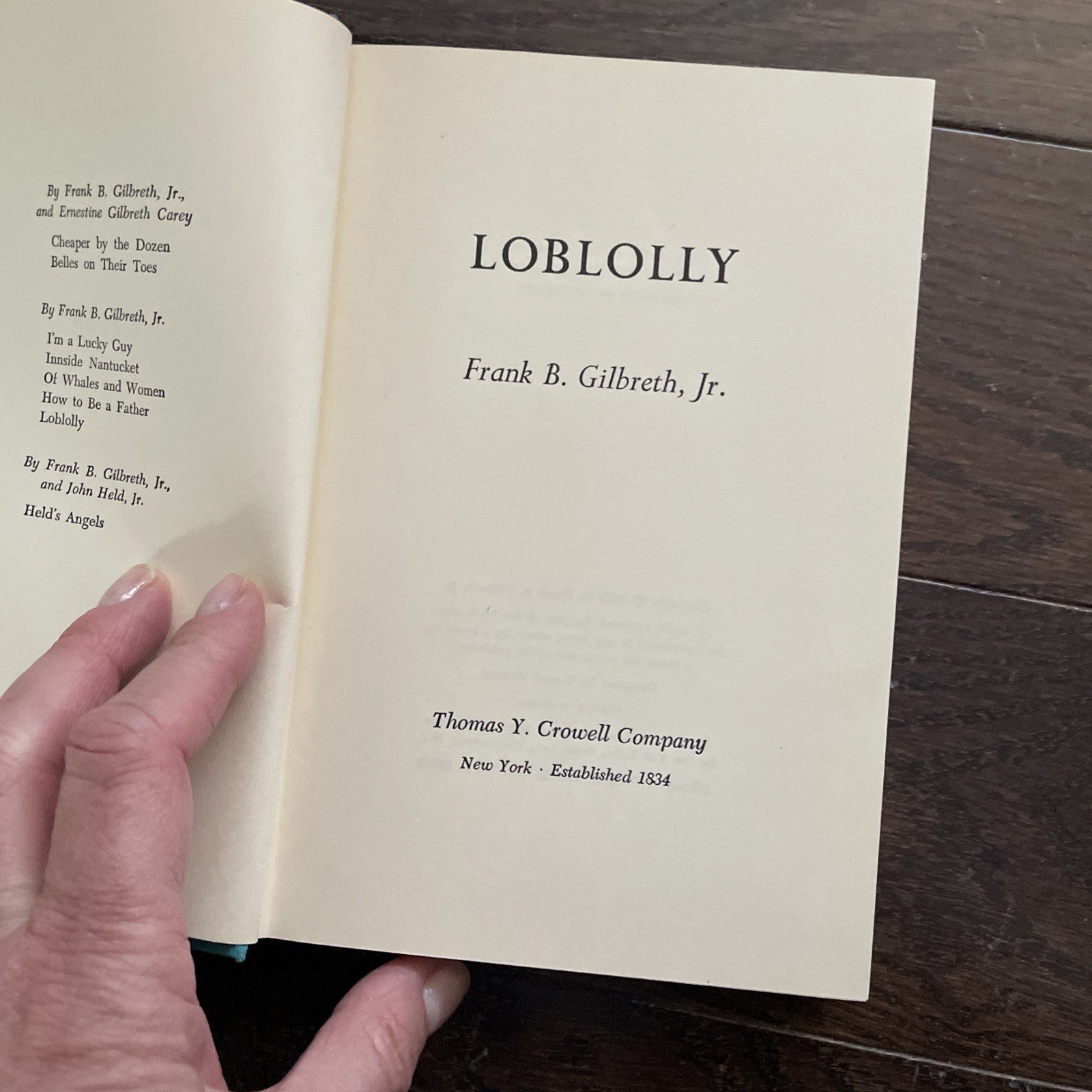 Frank Gilbreth Jr. / Loblolly 1st Edition 1959