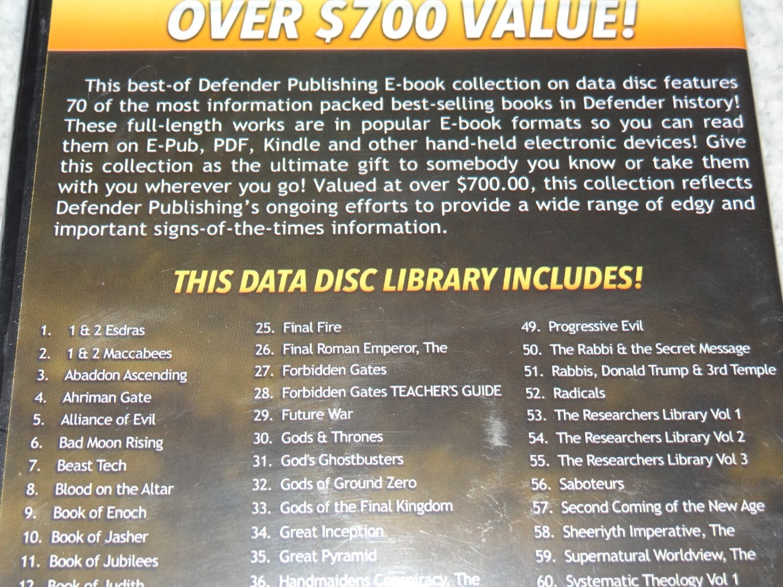Defender Publishing 70 Best Selling E-Books 2020 Data Disc Library ($700 Value!)
