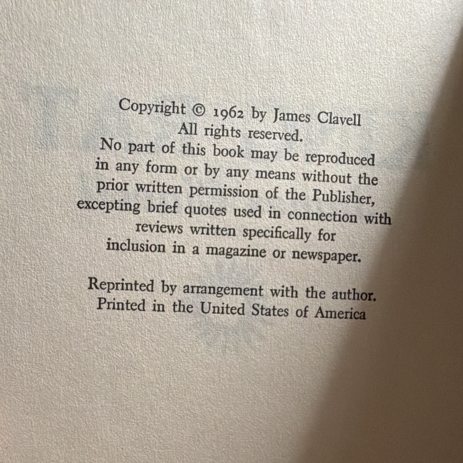 King Rat by James Clavell 1962 1st ed. Hardcover ; WWII Fiction