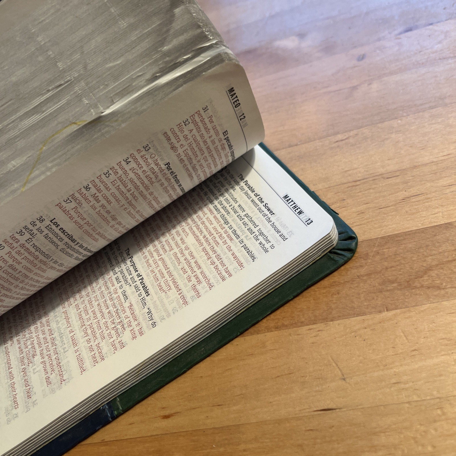 NKJV/RVR60, Bilingual Bible, Leathersoft, 2-Tones Green and Blue / NKJV/RVR6…