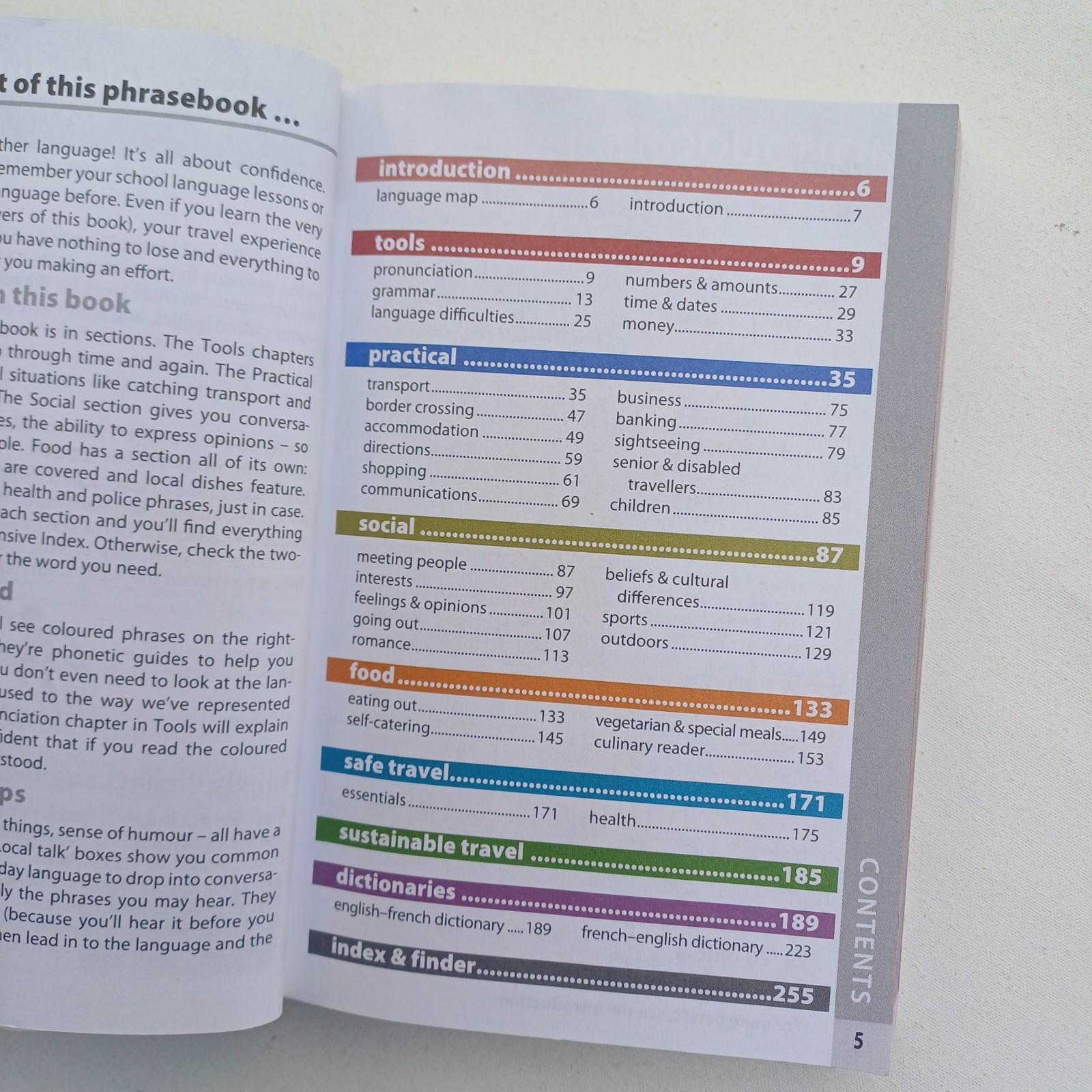 Lonely Planet French Phrasebook & Dictionary 4th Ed 2011 Palm Sized 140mm x 95mm