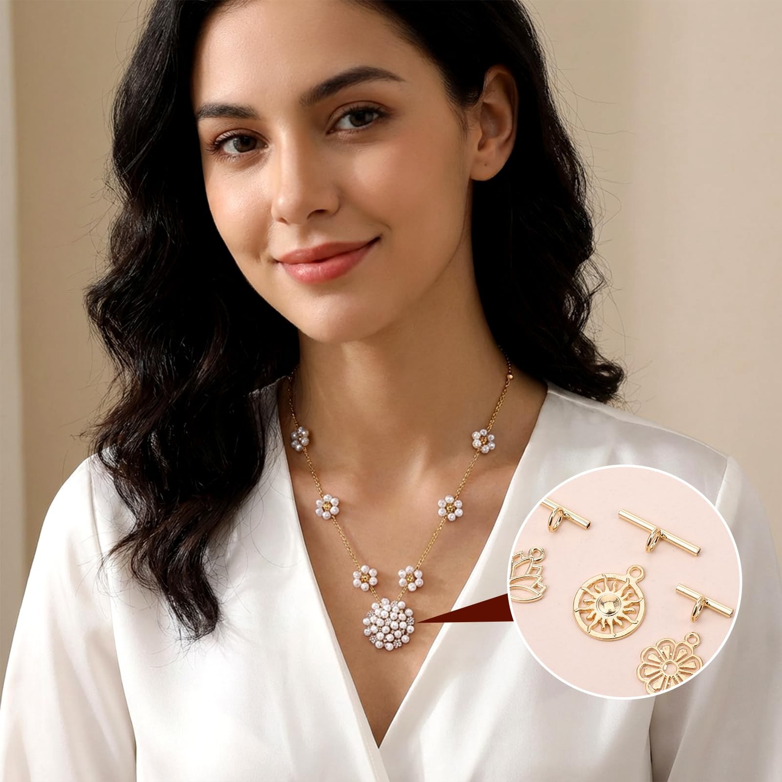 HJZHII 12 PCS Brooch 20mm/0.78inch 13mm/0.51inch 8mm/0.31inch, Gold, Silver