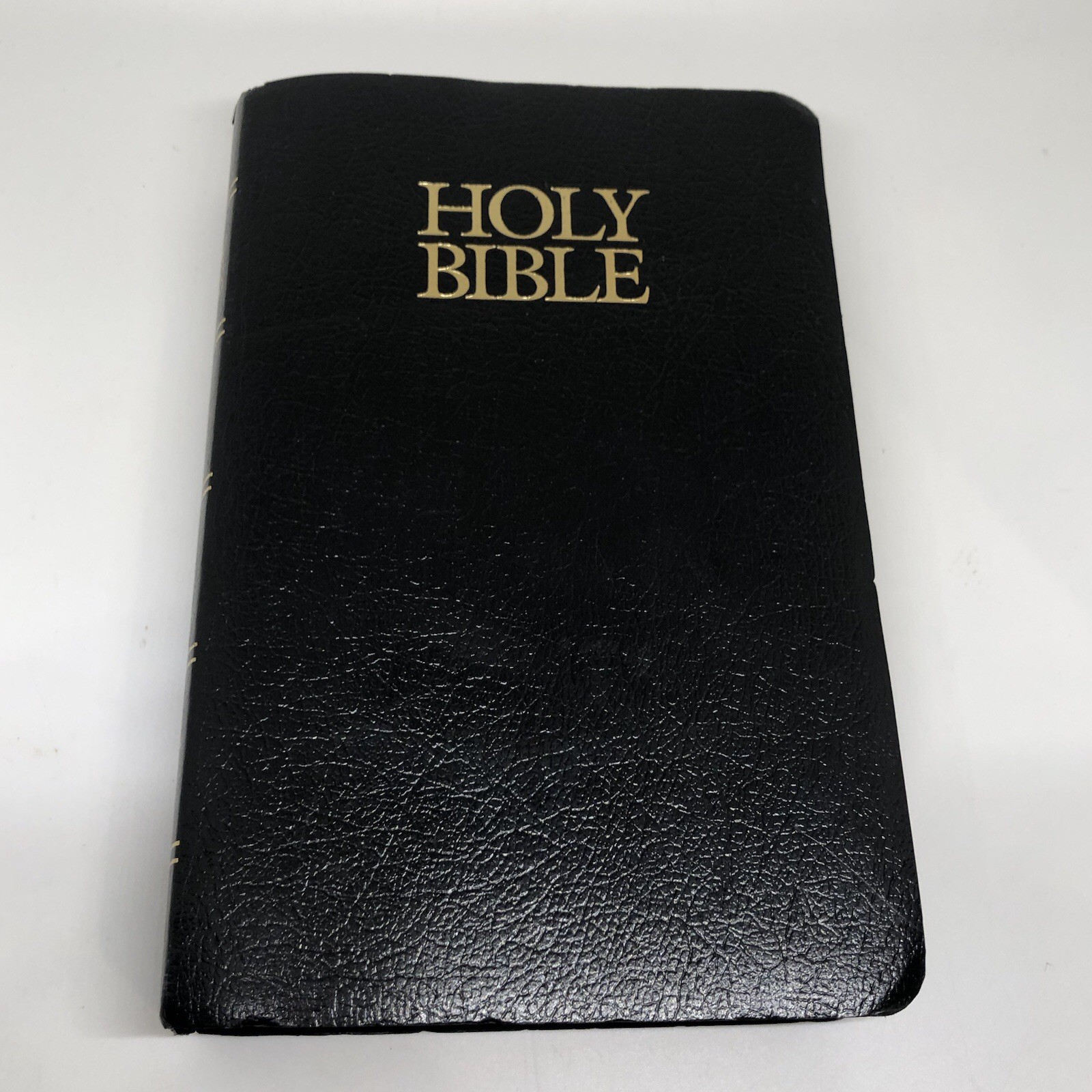 Vintage Holy Bible King James Version Zondervan Edition Leather Black Red Letter