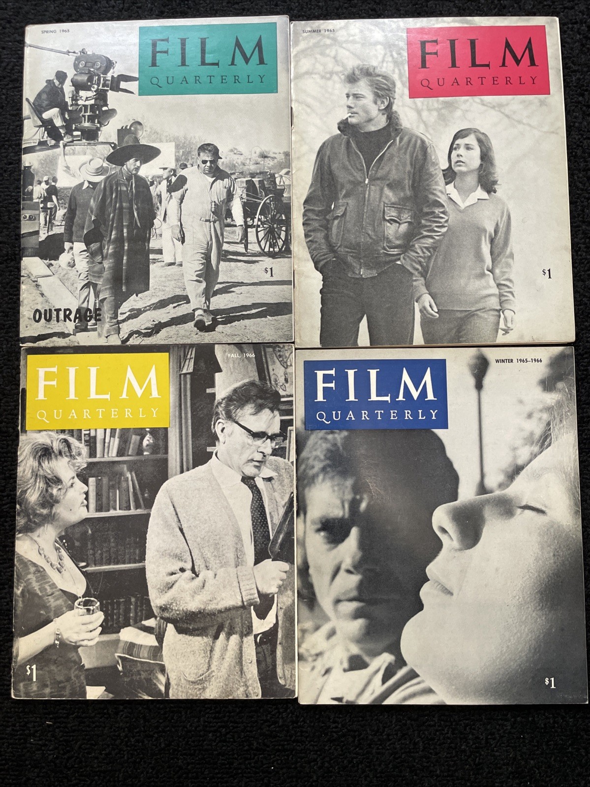 RARE Vintage 1965-1966 Lot Of 4 Film Quarterly Journals UC Press – V10