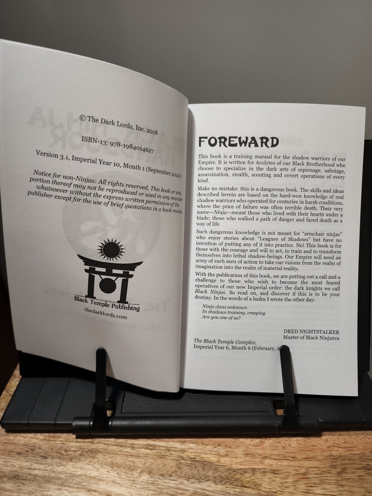 Black Ninja Handbook: Black Brotherhood Training Manual