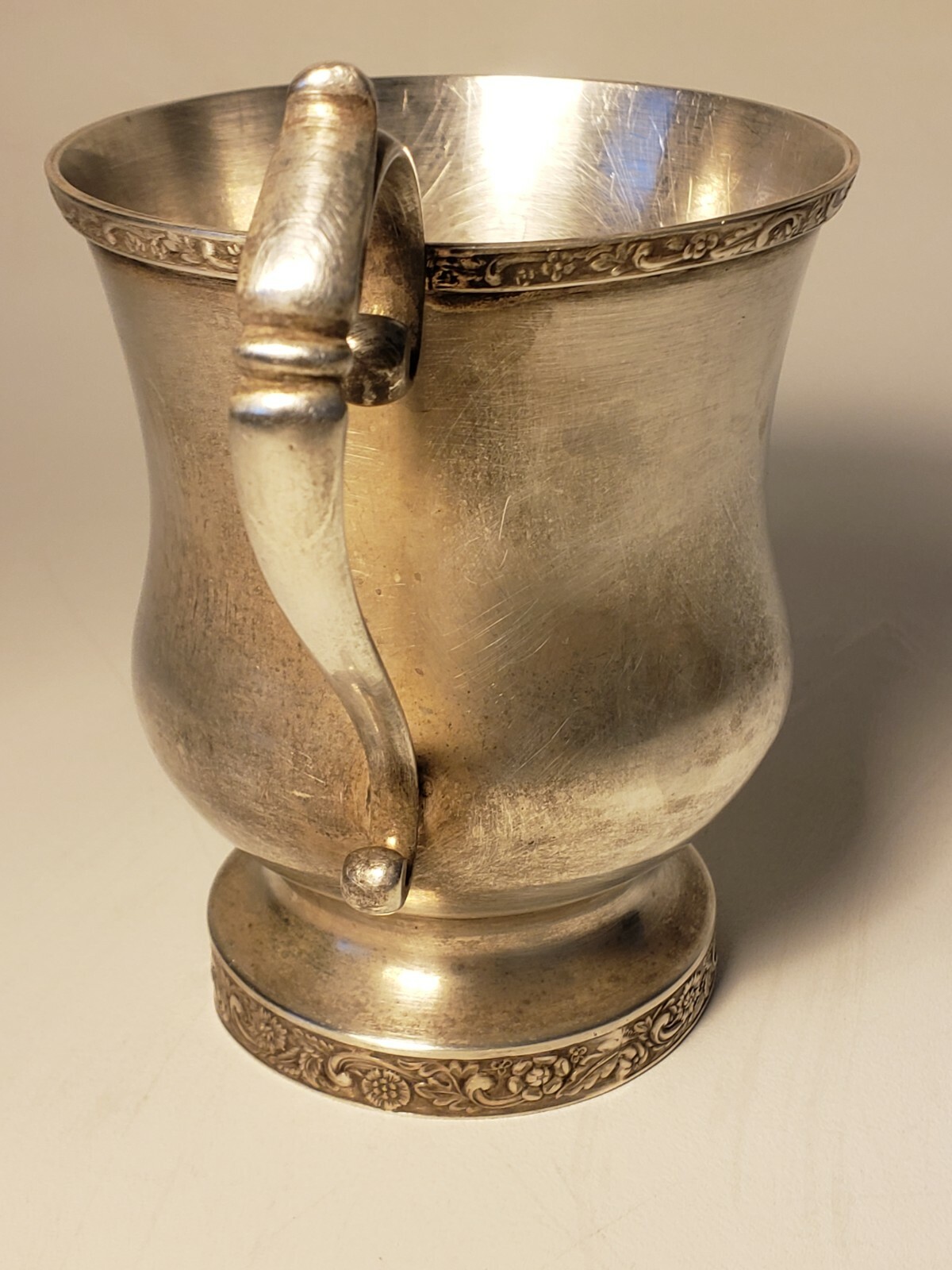 1952 THEOSOPHY LEADER ENGRAVED SILVER CUP 9.7 OZ EX-VAN MATER #10