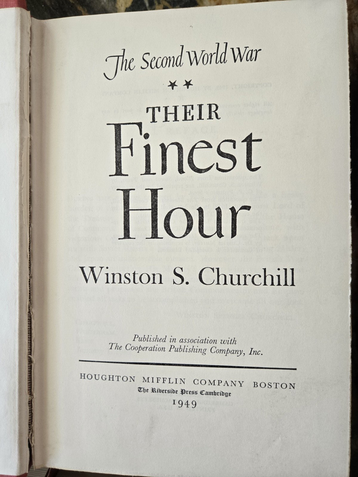 The Second World War by Winston Churchill, complete 6 Vol. hardcover set w/ DJ’s