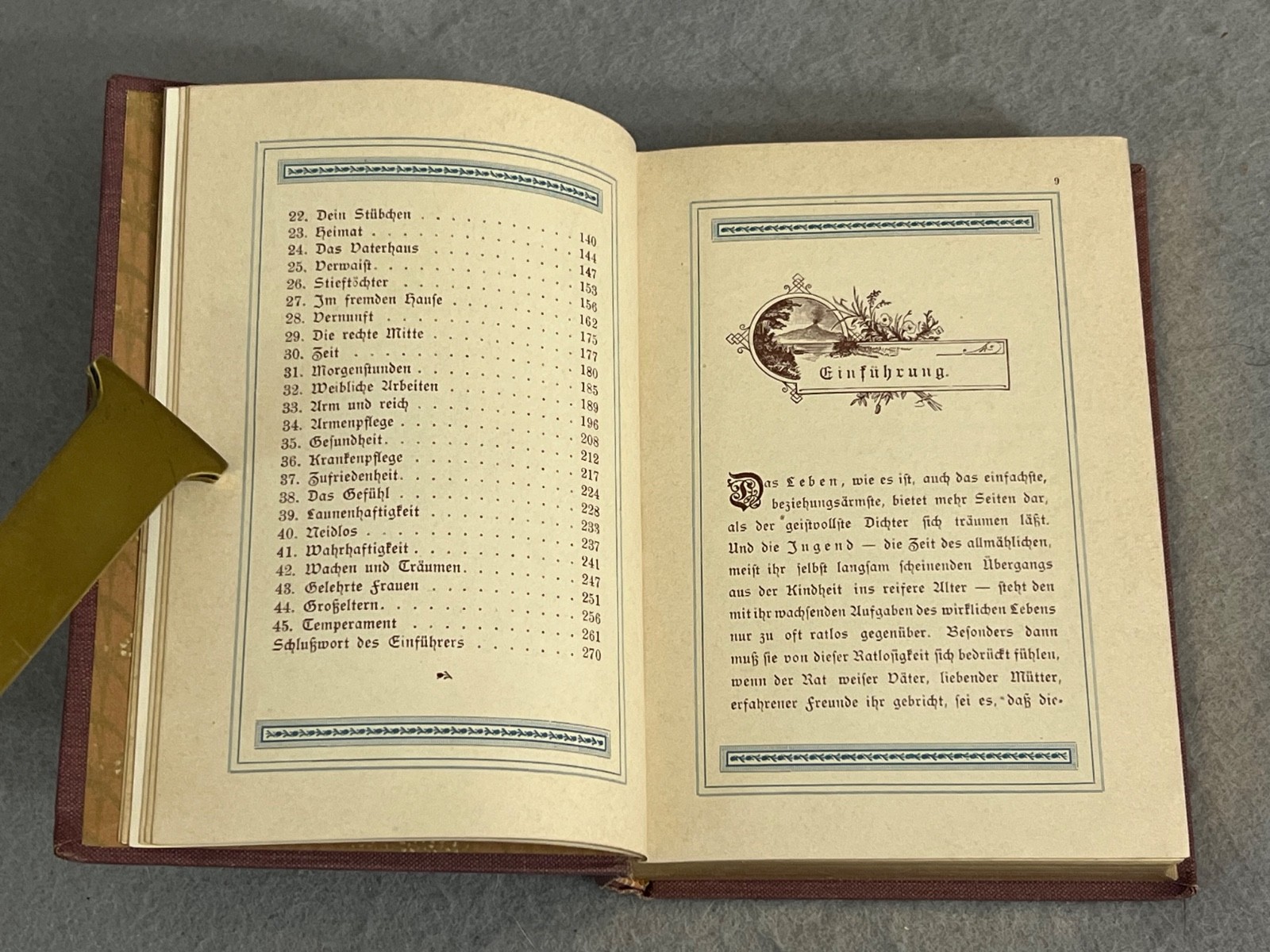 Antique Decorative German Book Girl’s Guide to Life Marie von Lindeman c. 1890s
