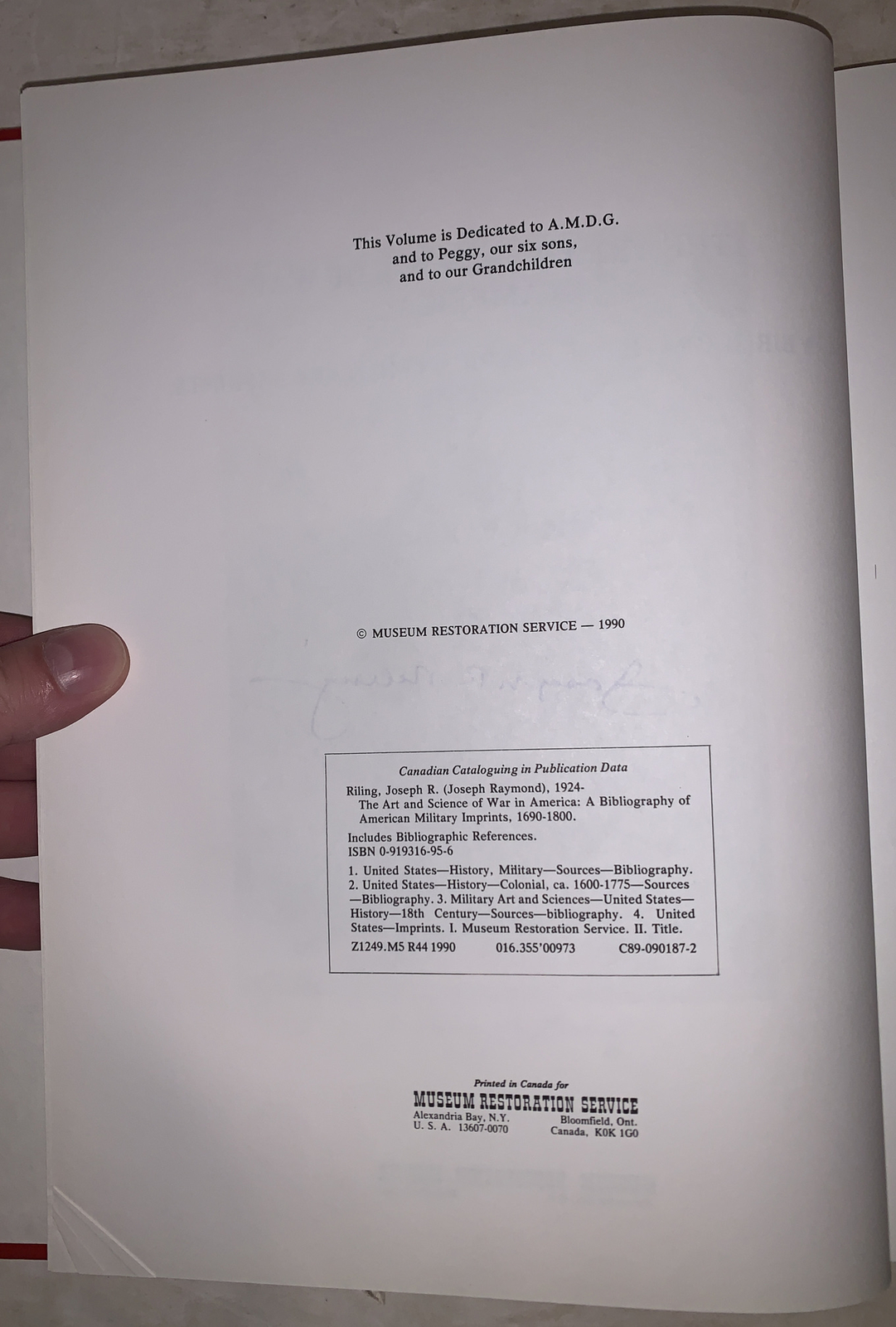 SIGNED, 1 of 650, ART & SCIENCE OF WAR IN AMERICA BIBLIOGRAPHY MILITARY IMPRINTS