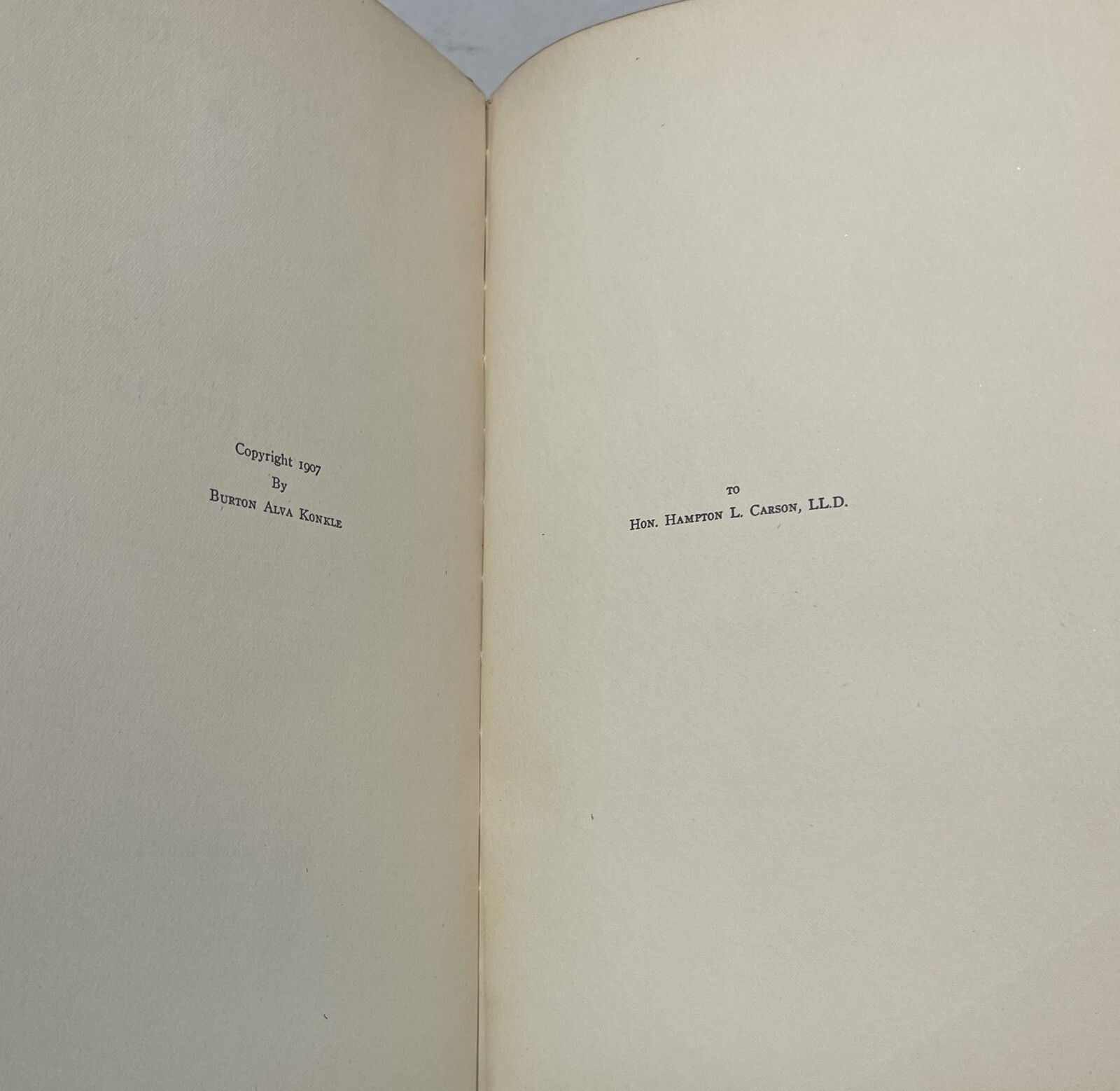 Burton Alva KONKLE / The Life of Chief Justice Ellis Lewis 1798-1871 Signed 1st
