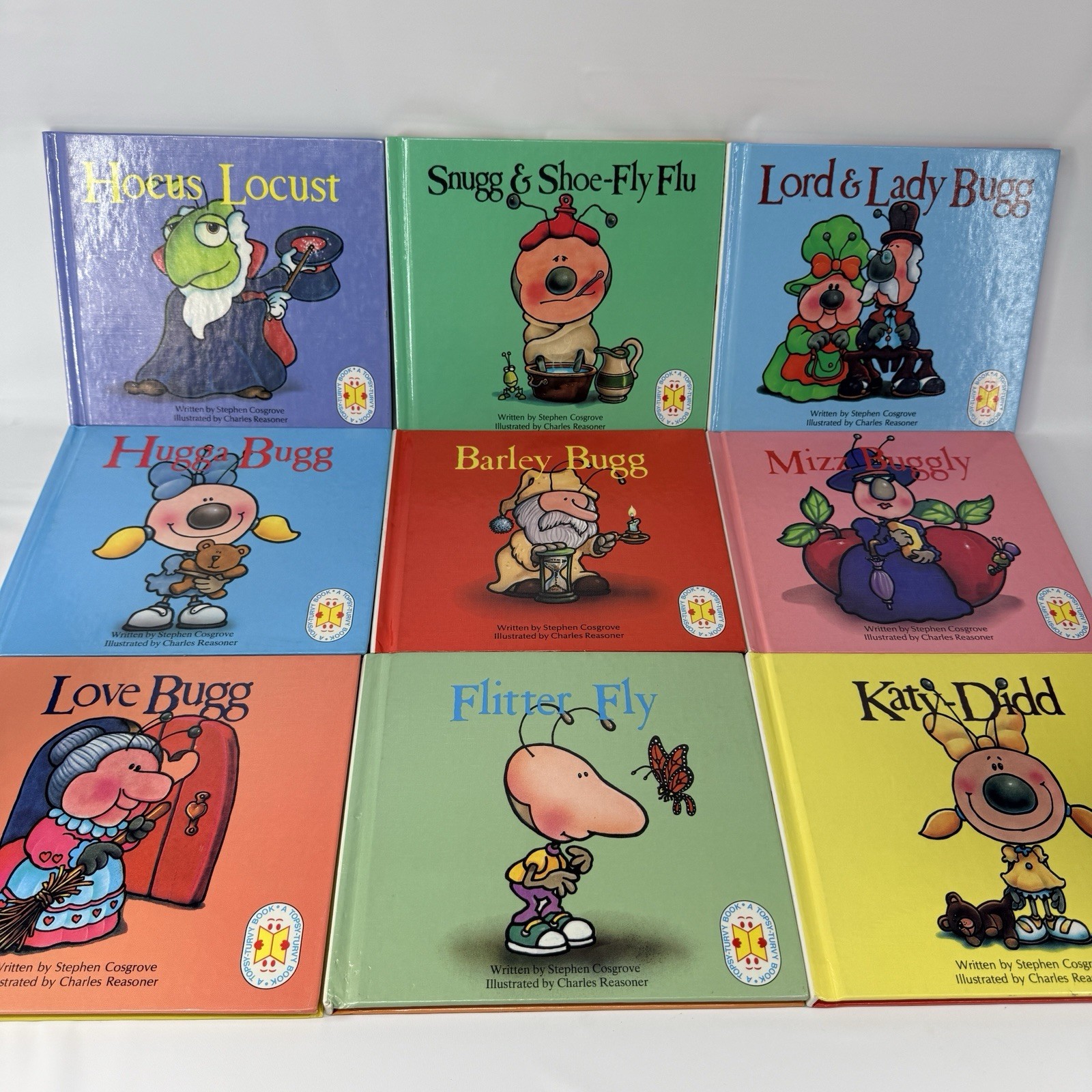 Stephen Cosgrove TOPSY-TURVY HC Book Lot of 9 w/18 Titles Stories
