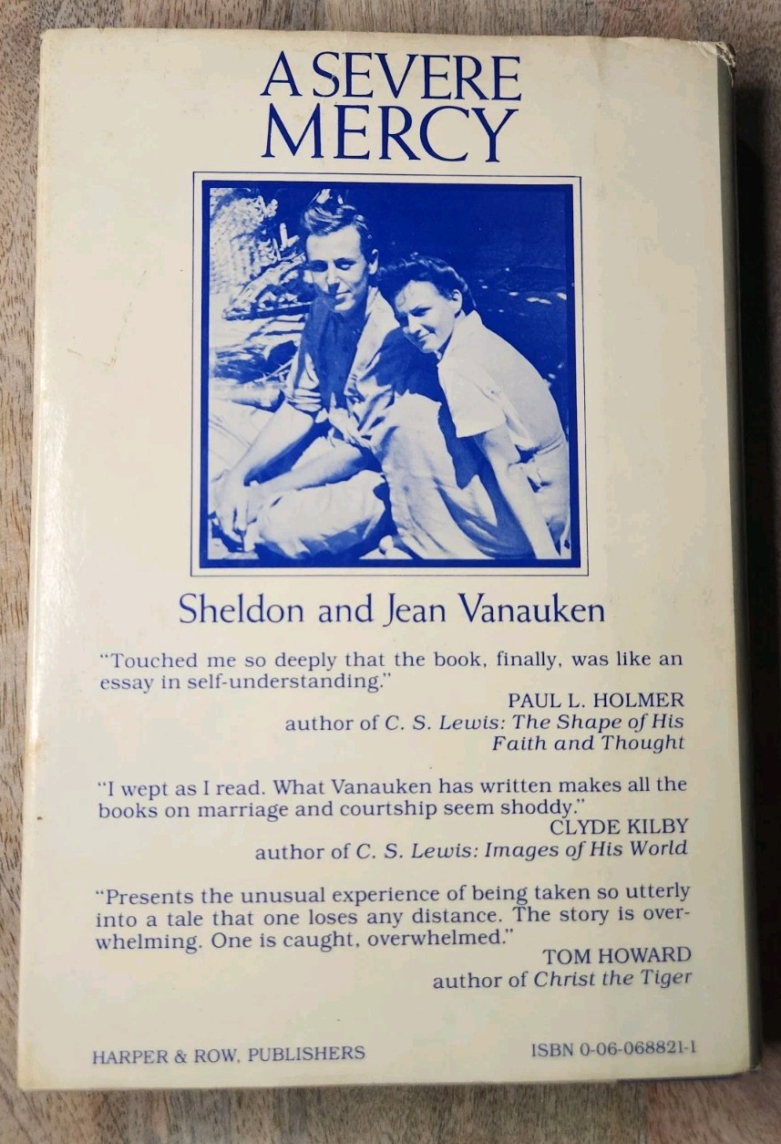 A Severe Mercy Sheldon Vanauken HC w/ DJ 1977 18 Letters by C S Lewis Hardcover